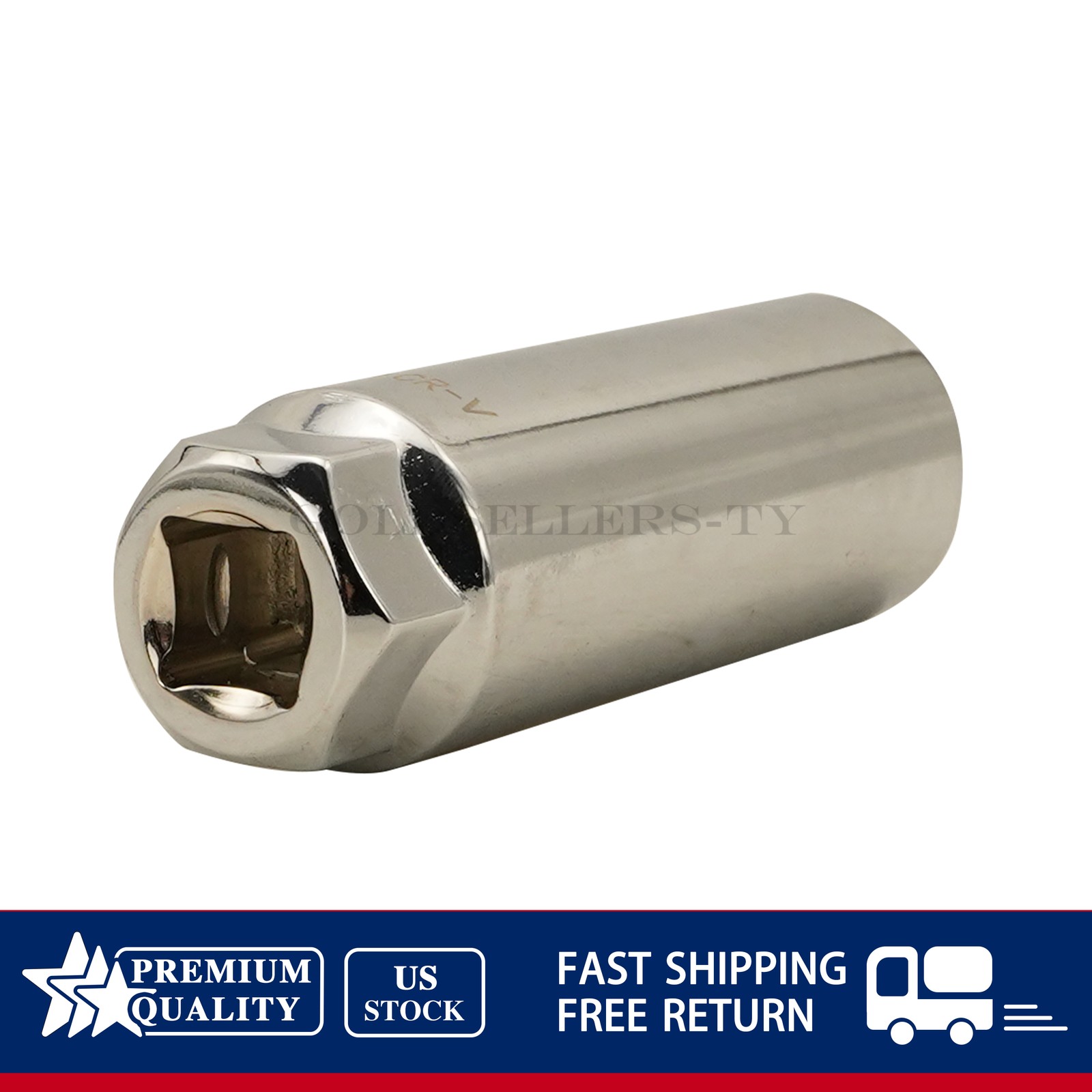 7/8» 22mm O2 Oxygen Sensor Removal Tool Socket Side Wire Cutout 1/2″ Drive