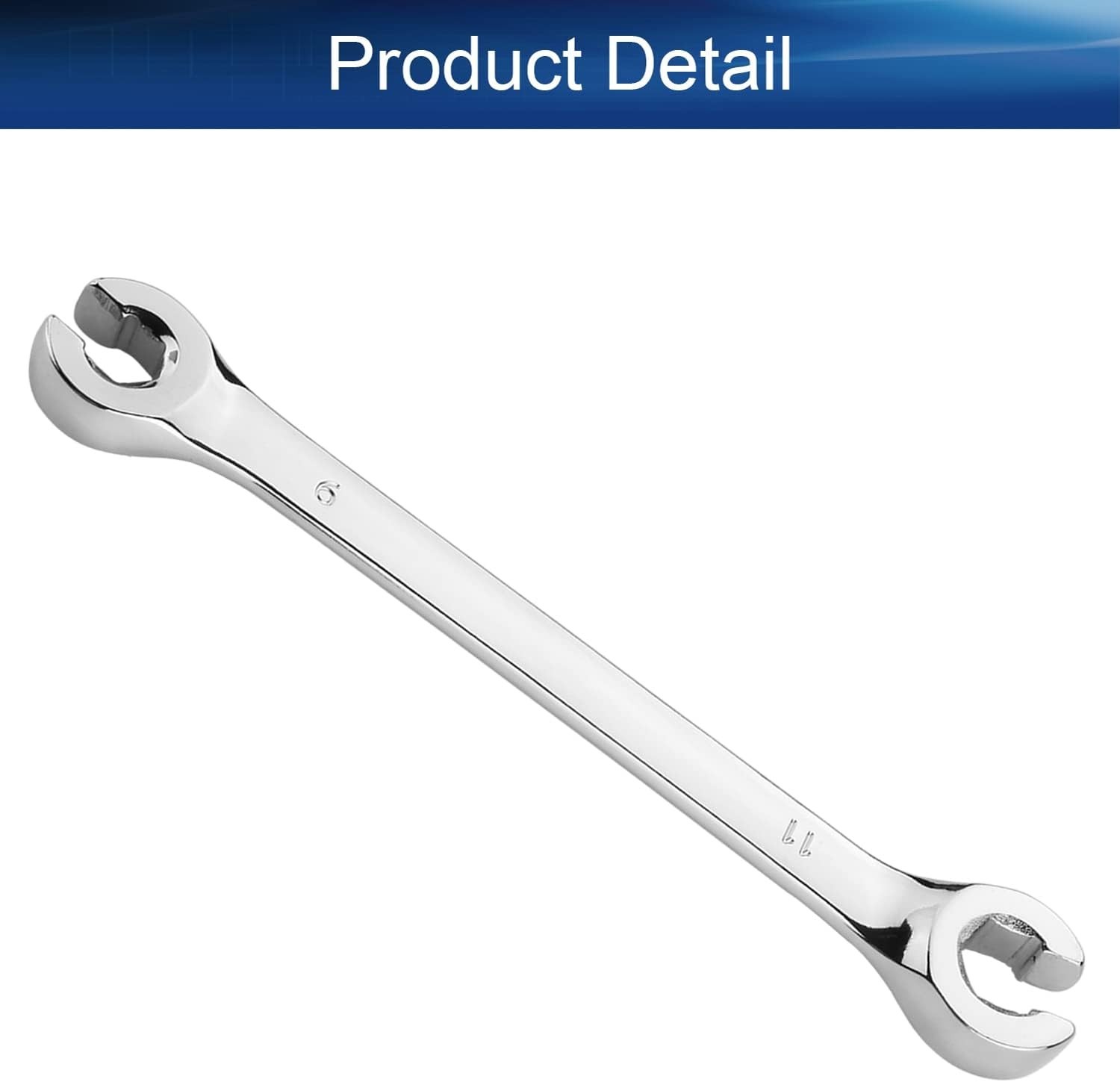9 x 11mm Flare Nut Wrench Double Open End High Carbon Steel Mirror Polish Finish
