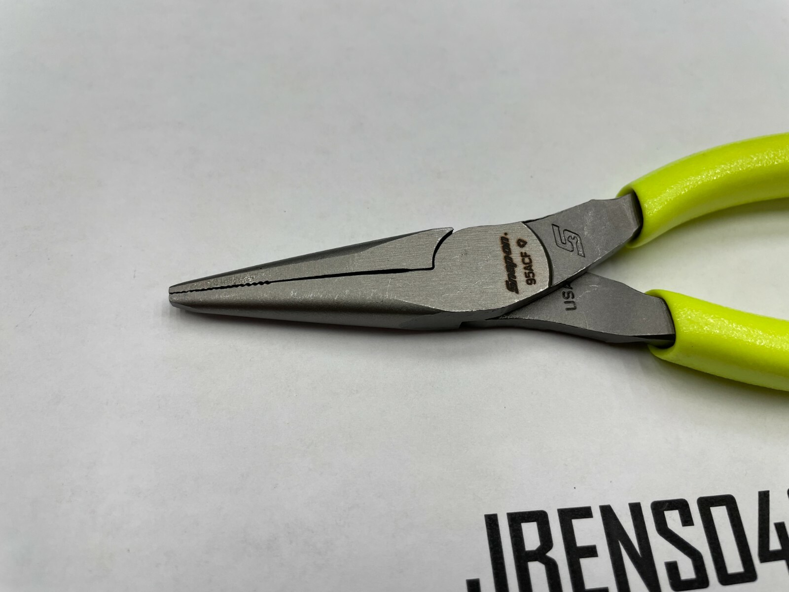 Snap-on Tools USA NEW HI-VIZ 6″ Soft Grip Needle Nose Pliers 95ACFHV