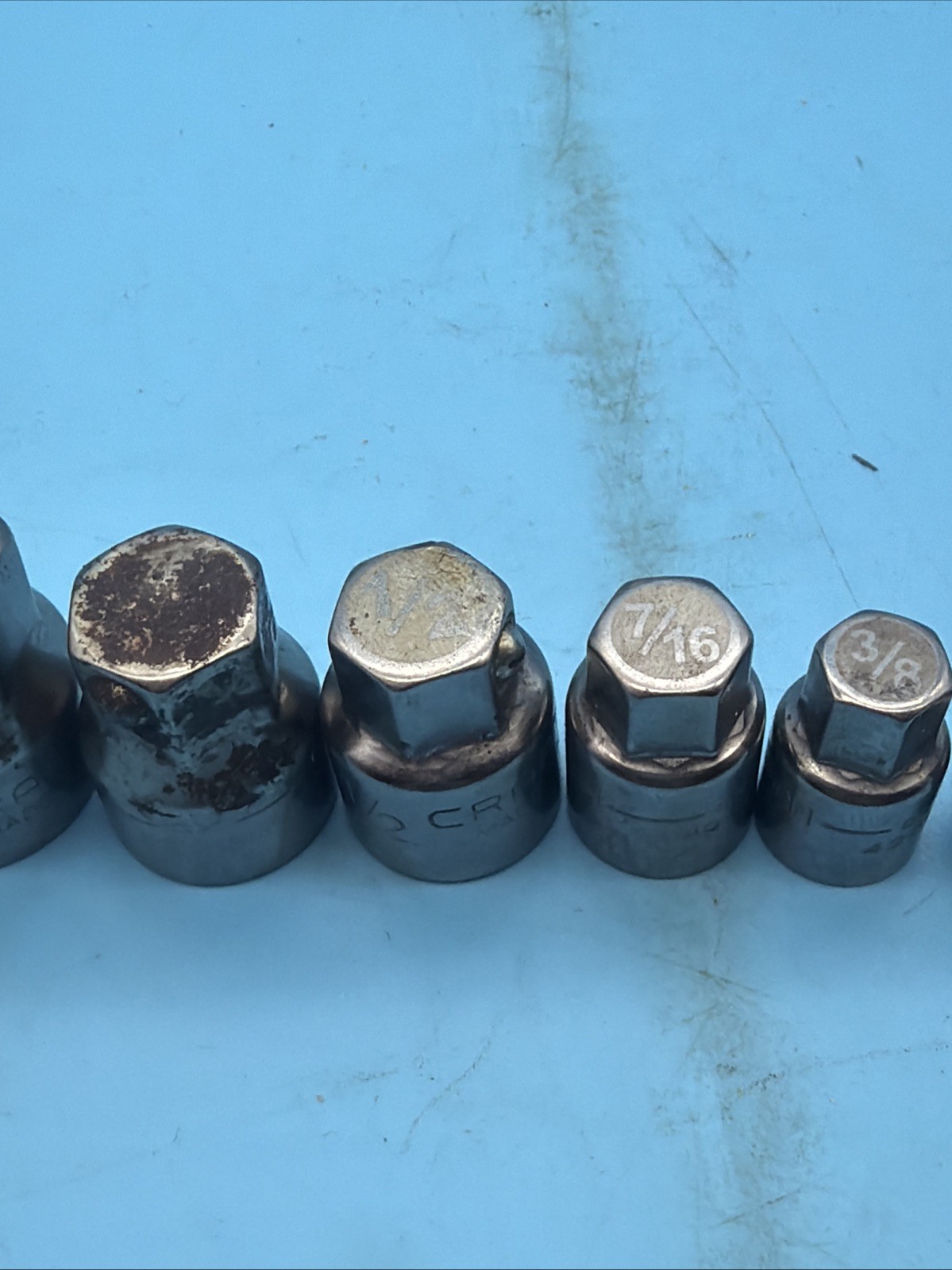 VINTAGE CRAFTSMAN 42800 LOW PROFILE RATCHET WRENCH SOCKETS SAE SET 8Pc Standard