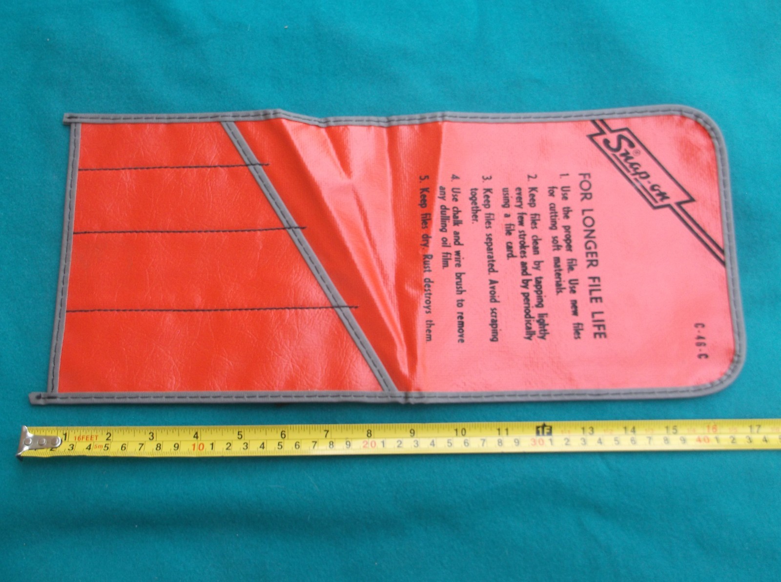 NOS Snap-on C-46-C File & Rasp Roll Pouch Bag Only