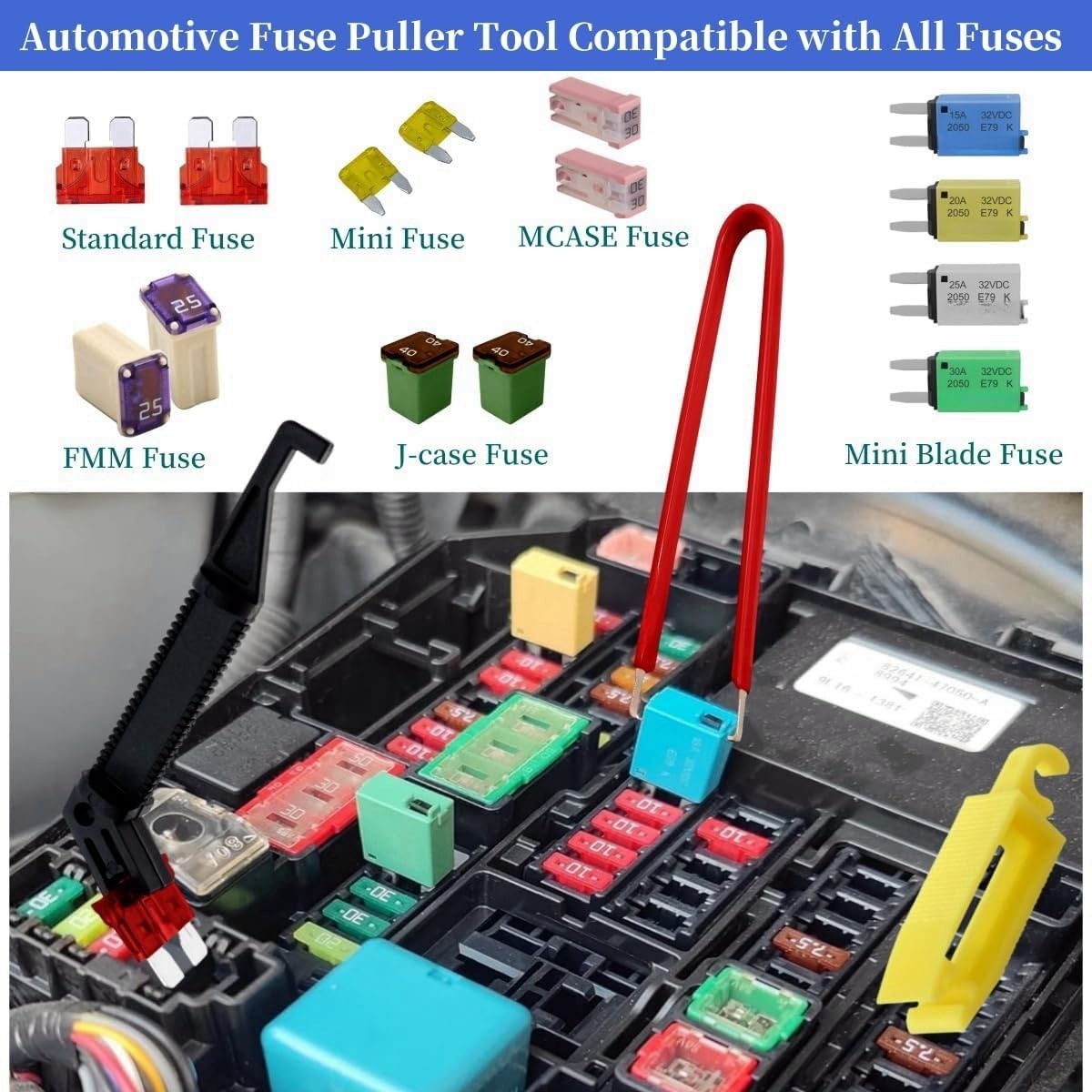 Relay Puller Pliers, Fuse Puller Pliers 4-Pack Automotive Relay Fuse Puller Tool