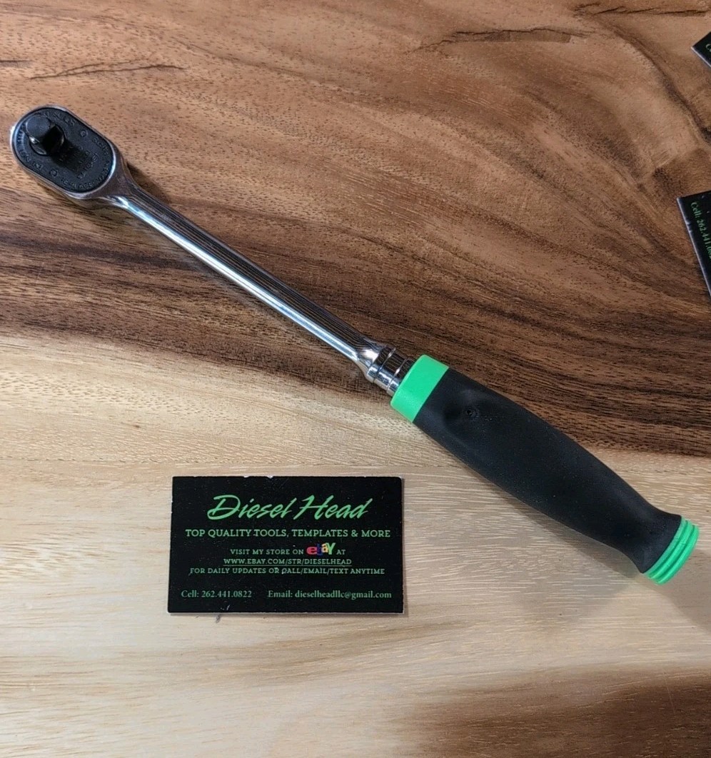 *NEW* Snap On Tools FHL100 3/8″ 100 Tooth GREEN Soft Grip Ratchet