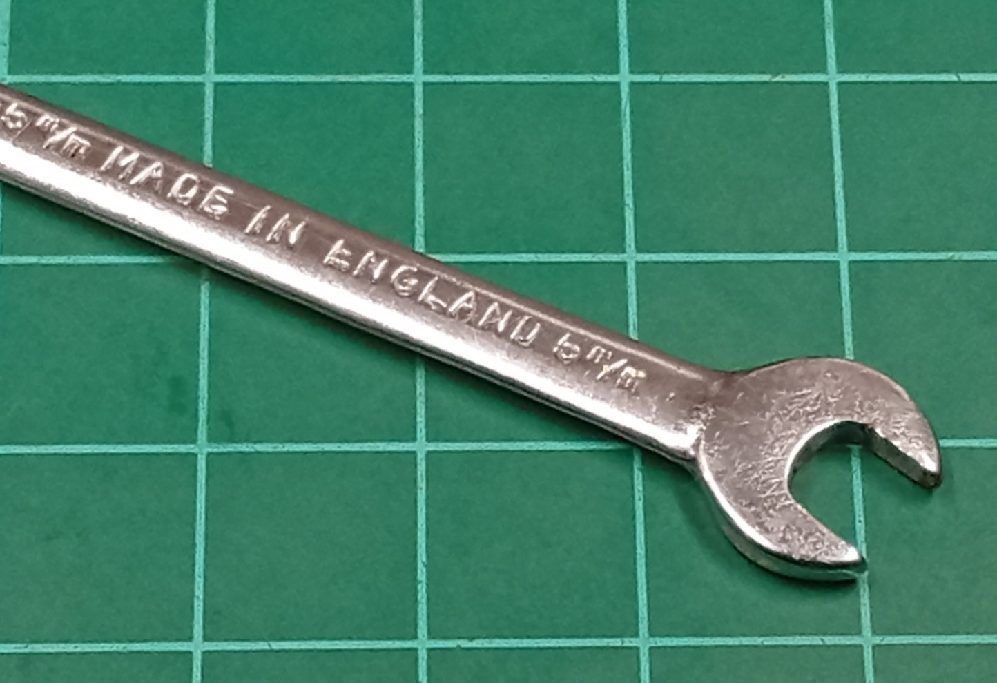Vintage Bedford Vanadium, 5mm x 5.5mm Open Ended Spanner, Made In England