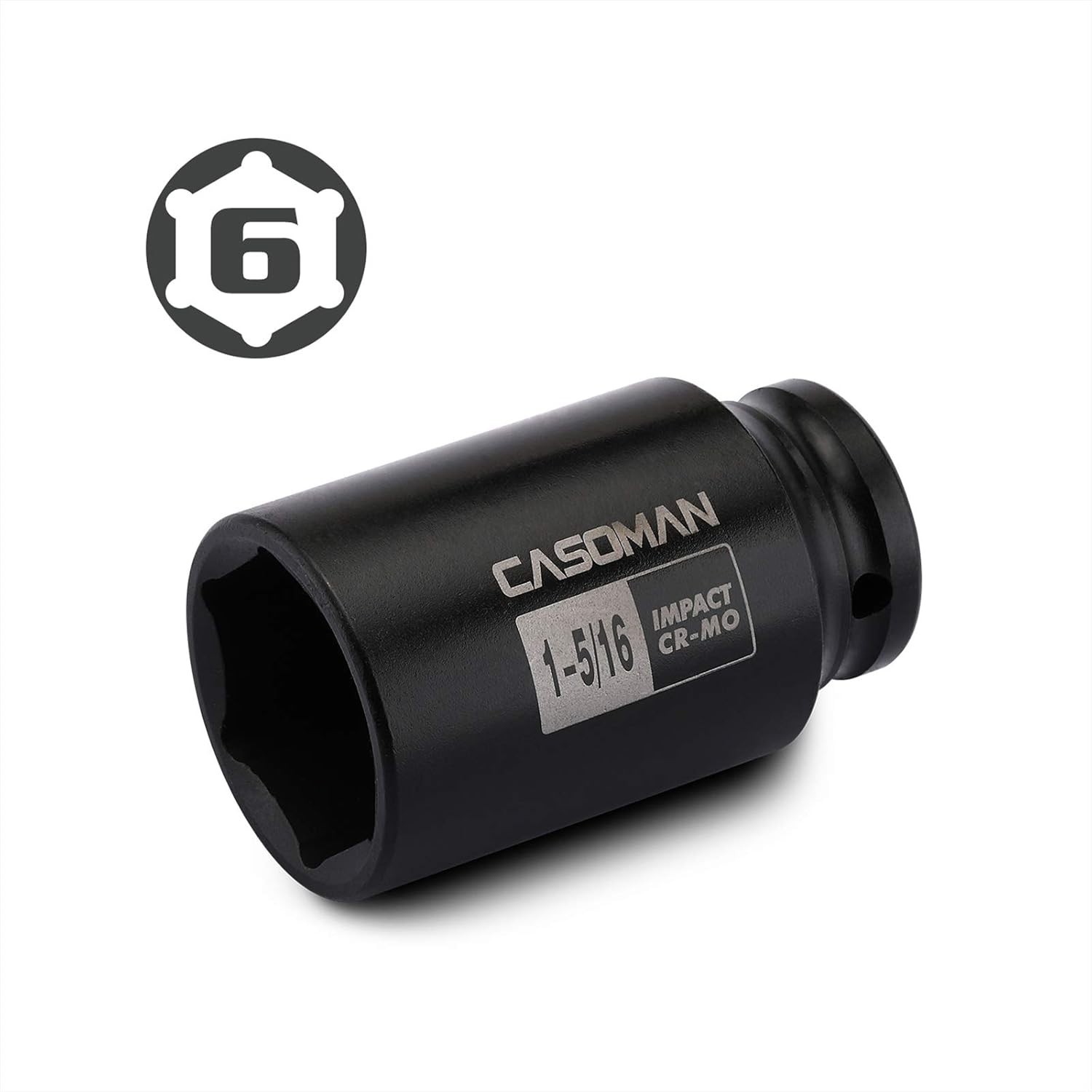High-Torque 1/2-Inch Drive Deep Impact Socket – 1-5/16» SAE, Easy Read Markings
