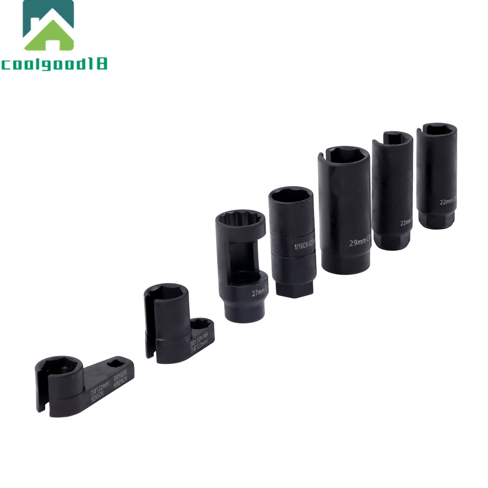7Pcs Set Oxygen Sensor Socket Automotive Sensor Auto Tool Set Sensor Socket