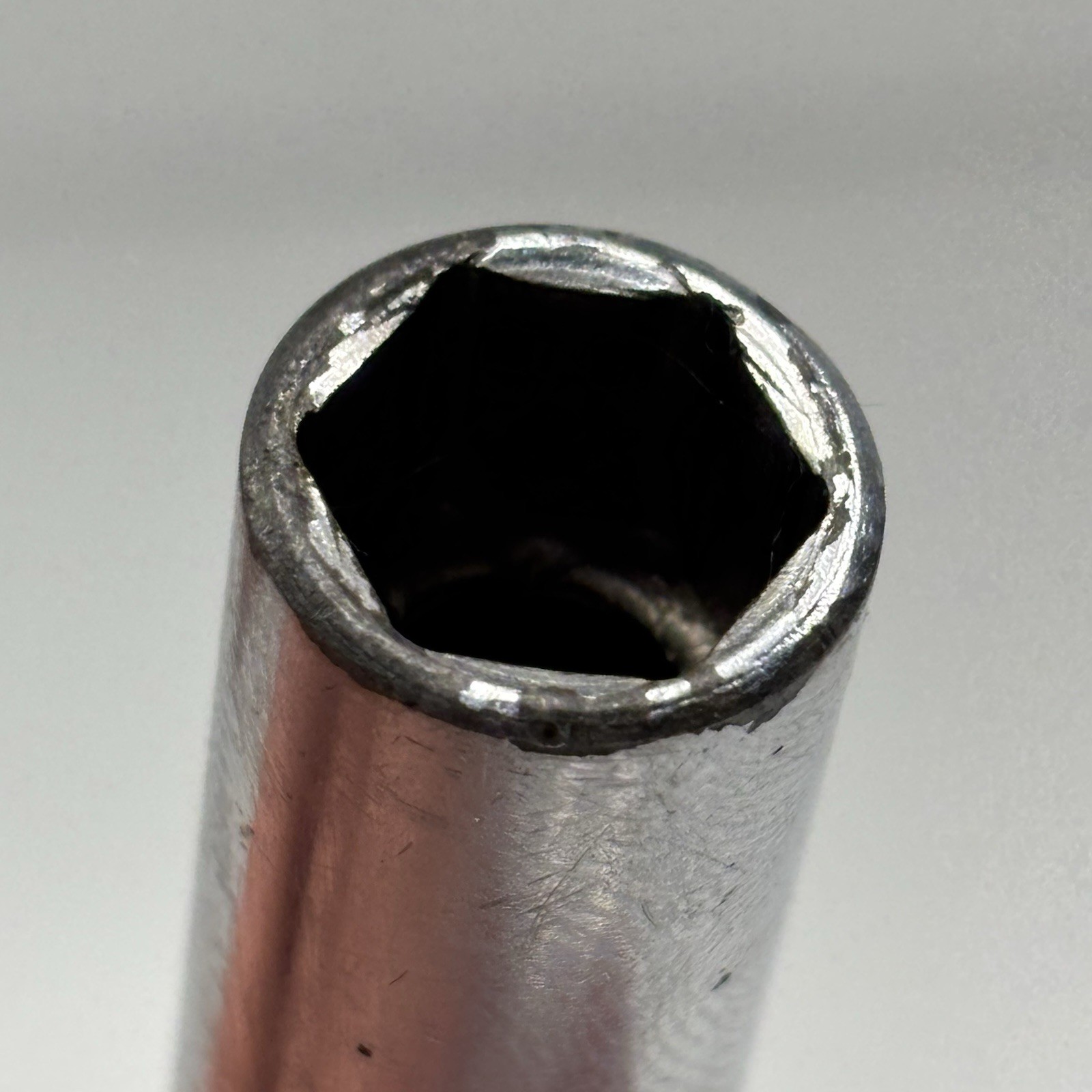 Snap On Tools STM11 1/4 Dr 6Pt SAE 11/32” Flank Dr Deep Chrome Socket USA VTG
