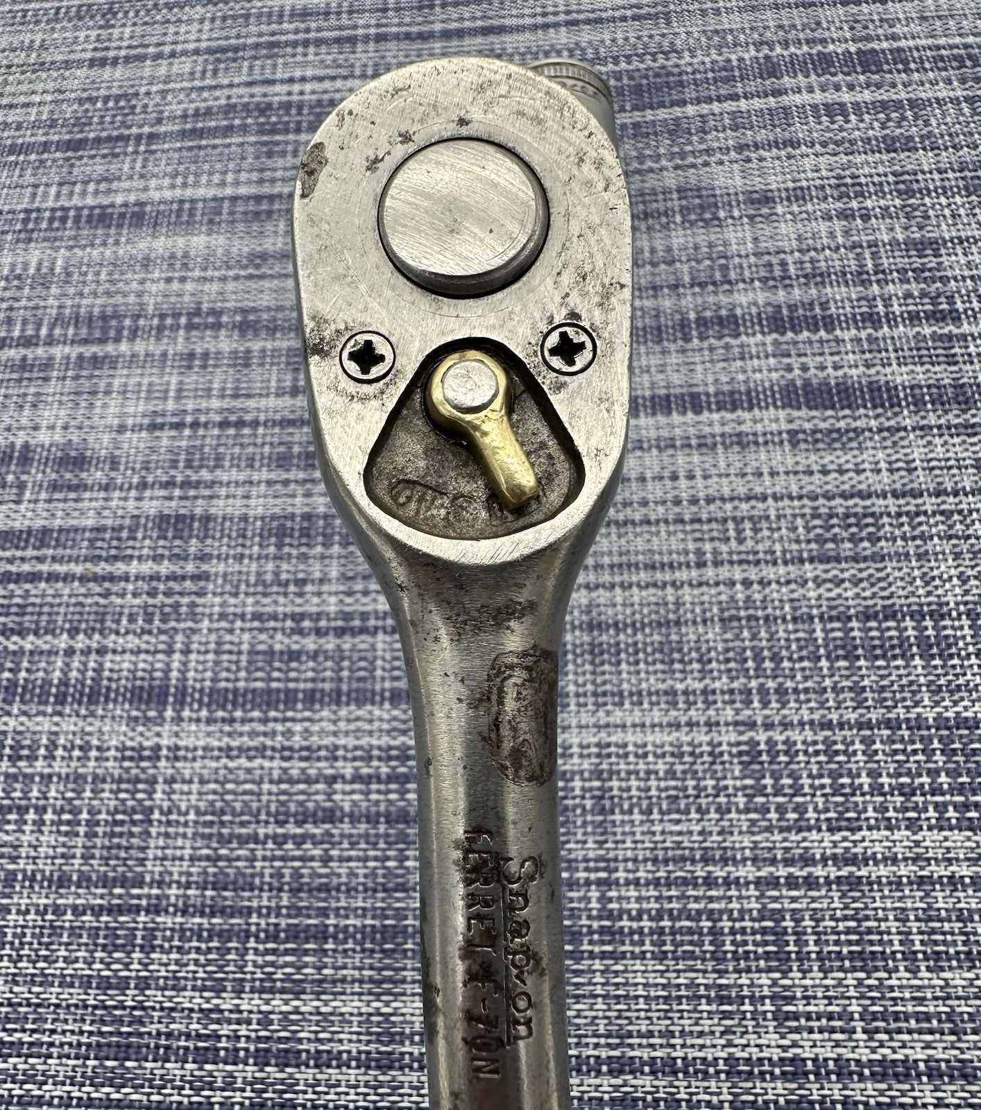 Snap On Vintage 3/8 Drive Ferret Ratchet F-70N & 2 Bonus Sockets