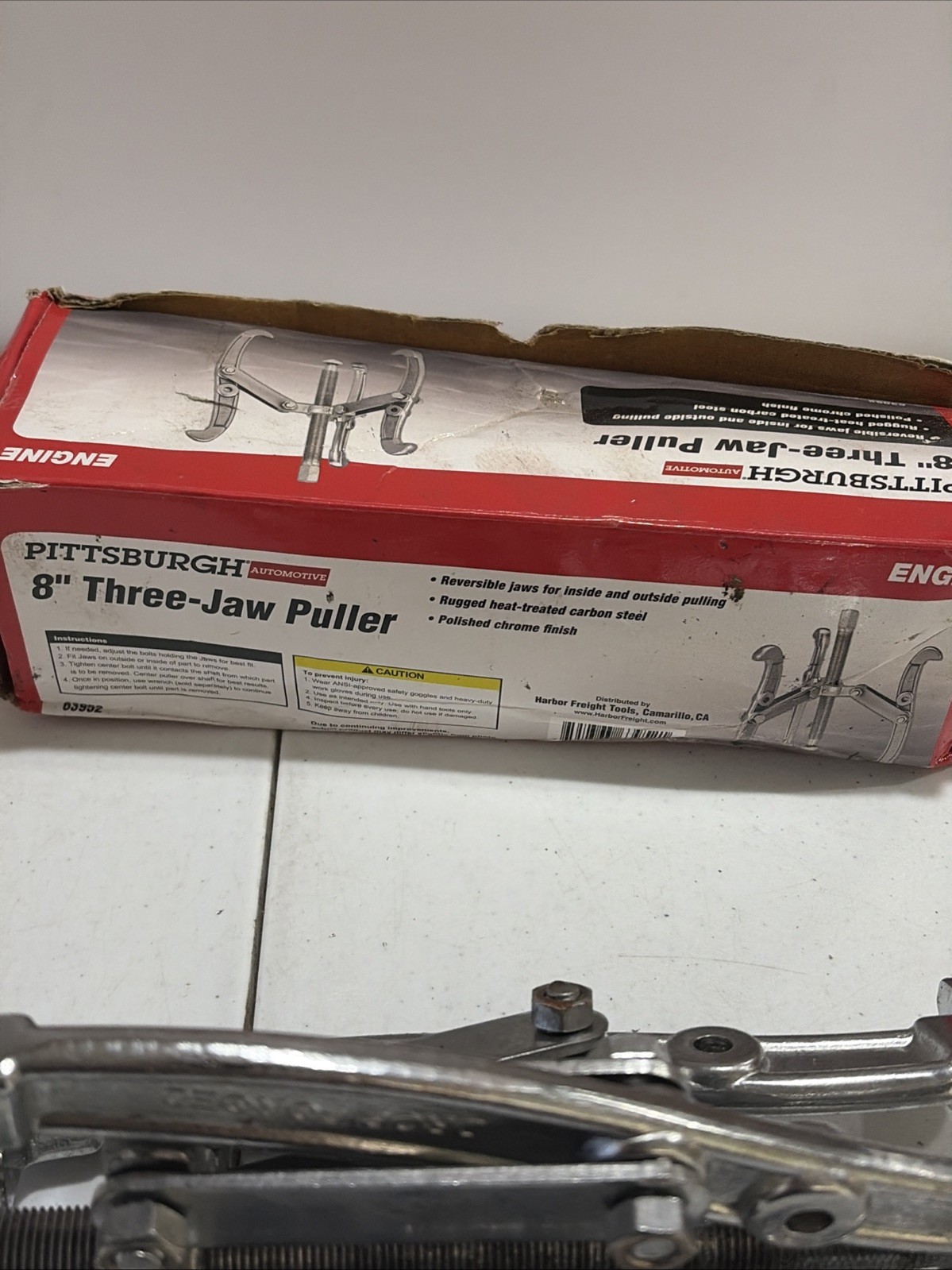 Pittsburgh Automotive 8″ Three-Jaw Puller Reversible Jaws