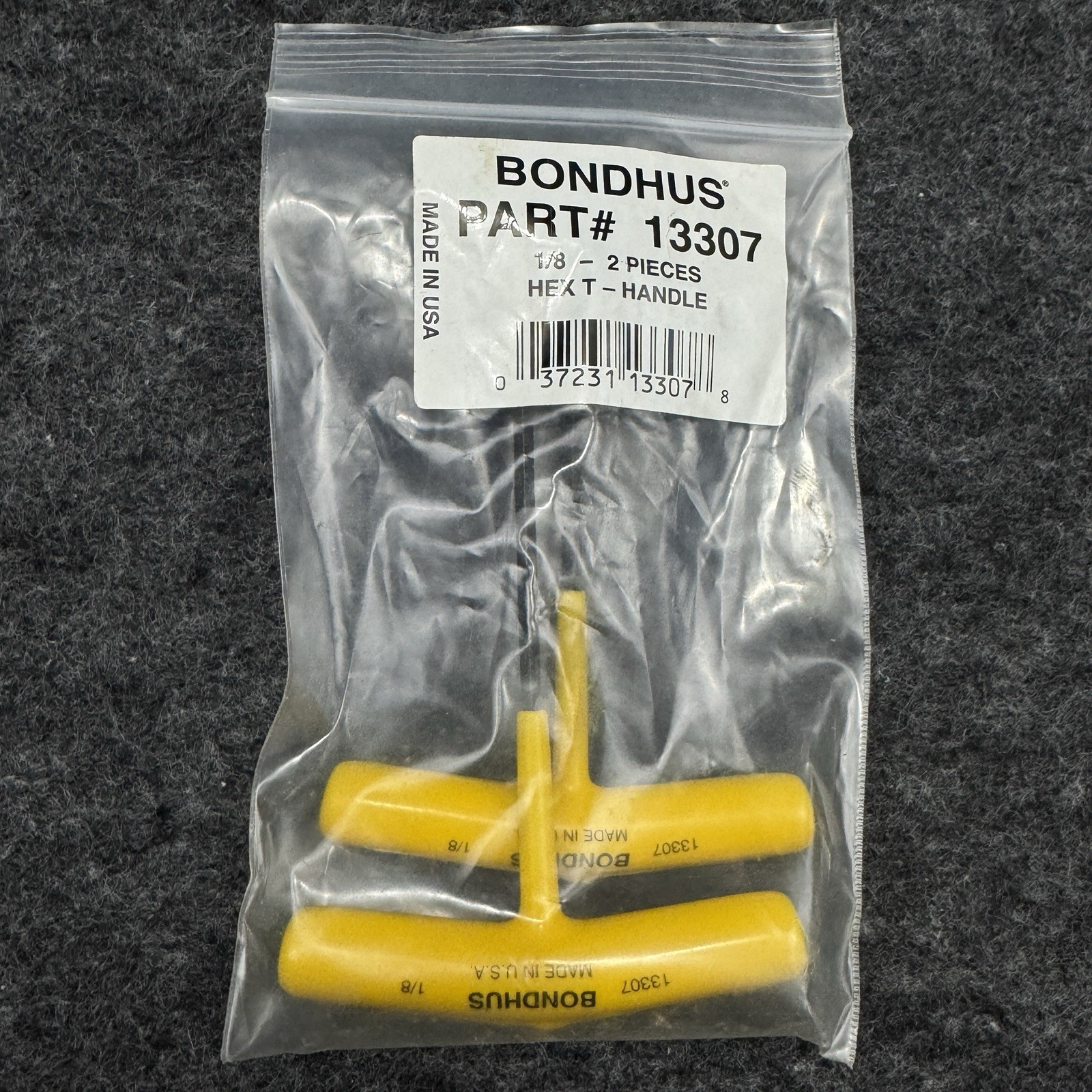 2pcs NEW BONDHUS USA 1/8″ HEX T HANDLE 13307 Made In USA