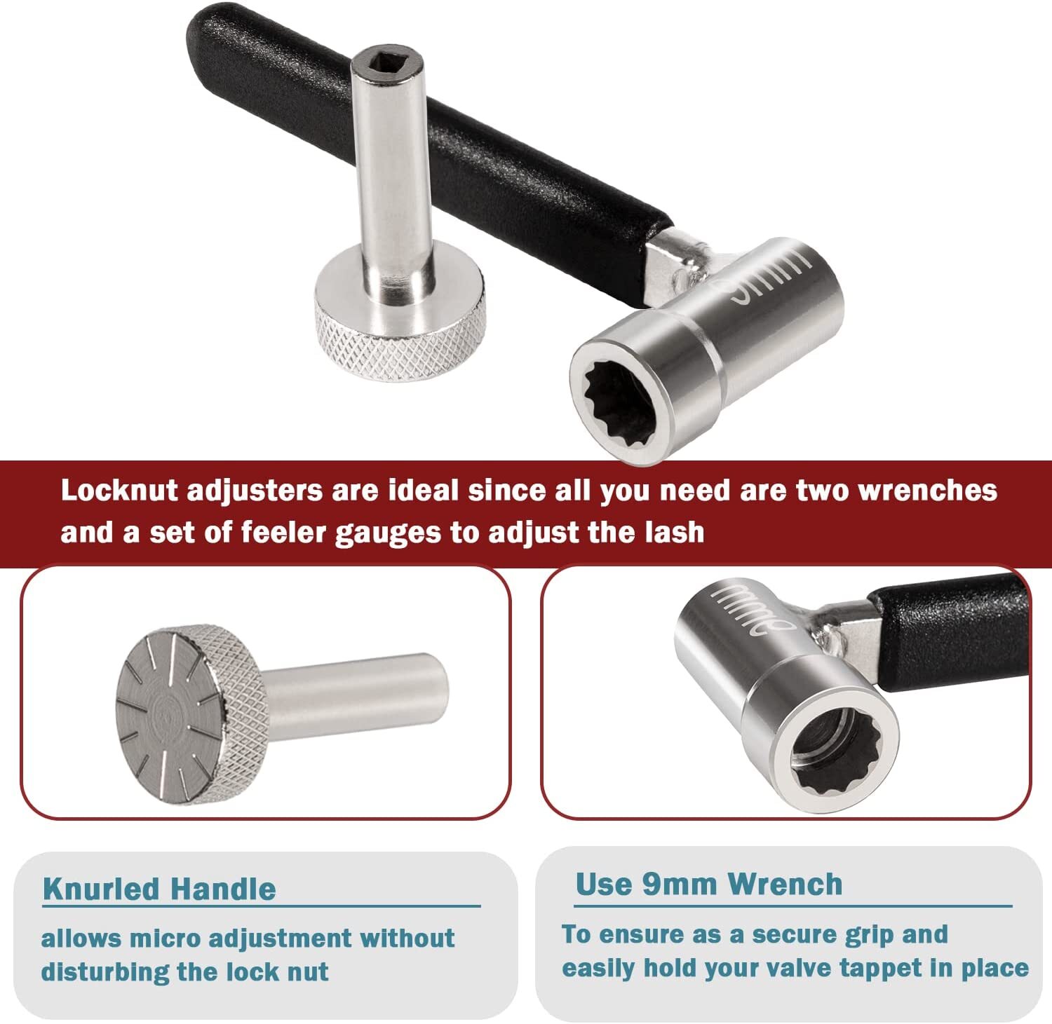 Valve Tappet Engine Adjuster Adjustment Tool for Motorcycles, ATVs & Scooter Gy6