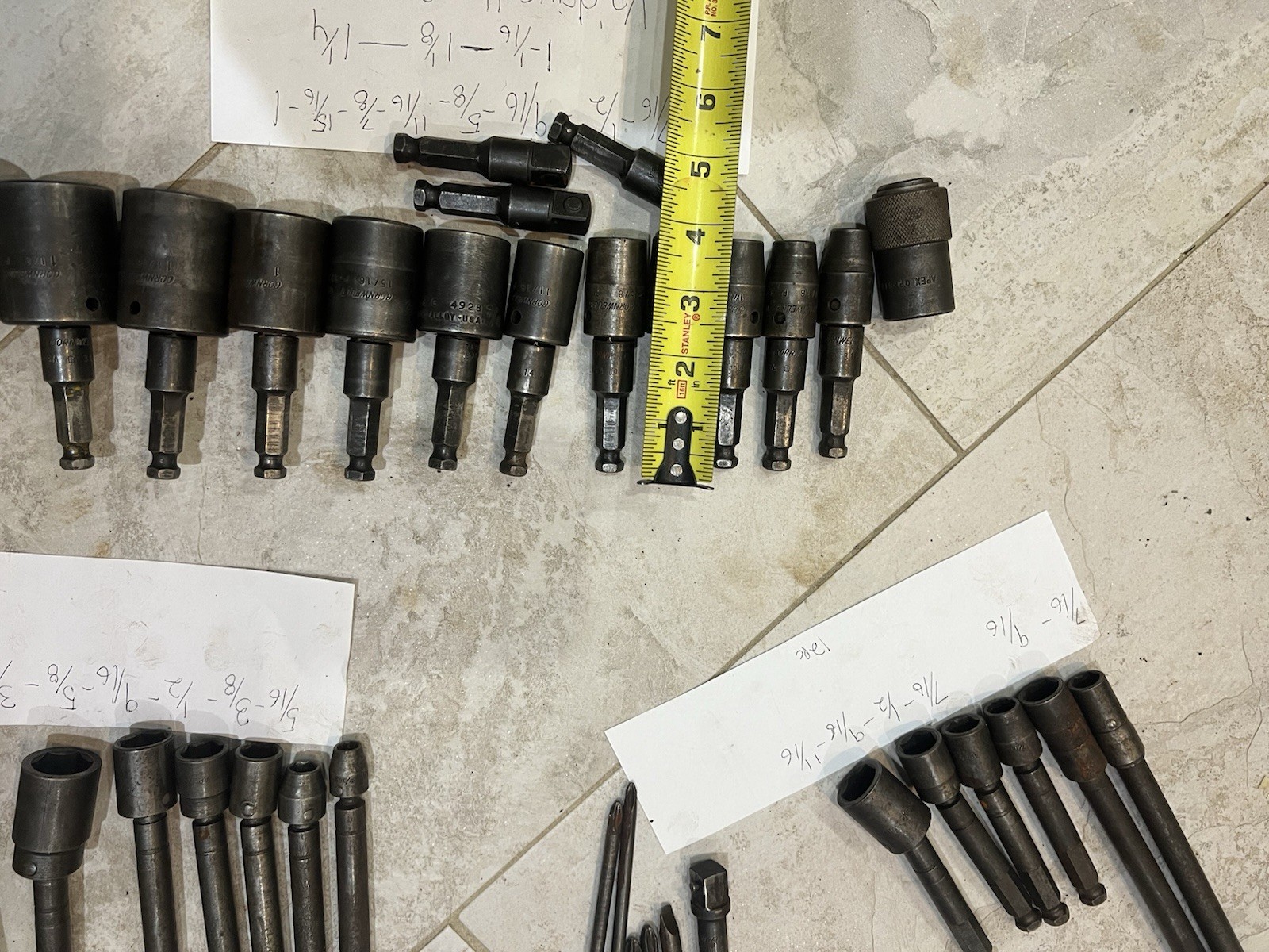 APEX, Cornwall Hex Power Drive Impact U-joint Socket Sets for Hex Quick Connect