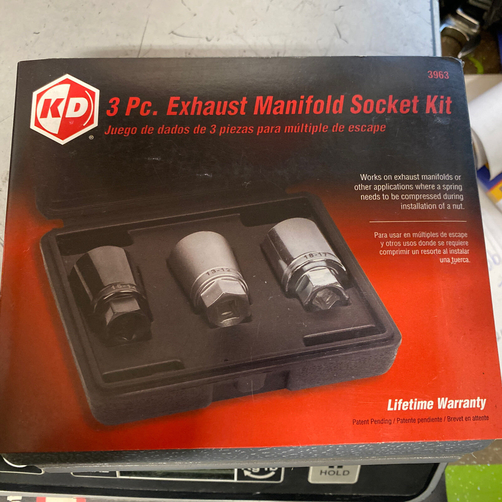 KD Tools, 3pc. Exhaust Manifold Socket Kit, Part #3963