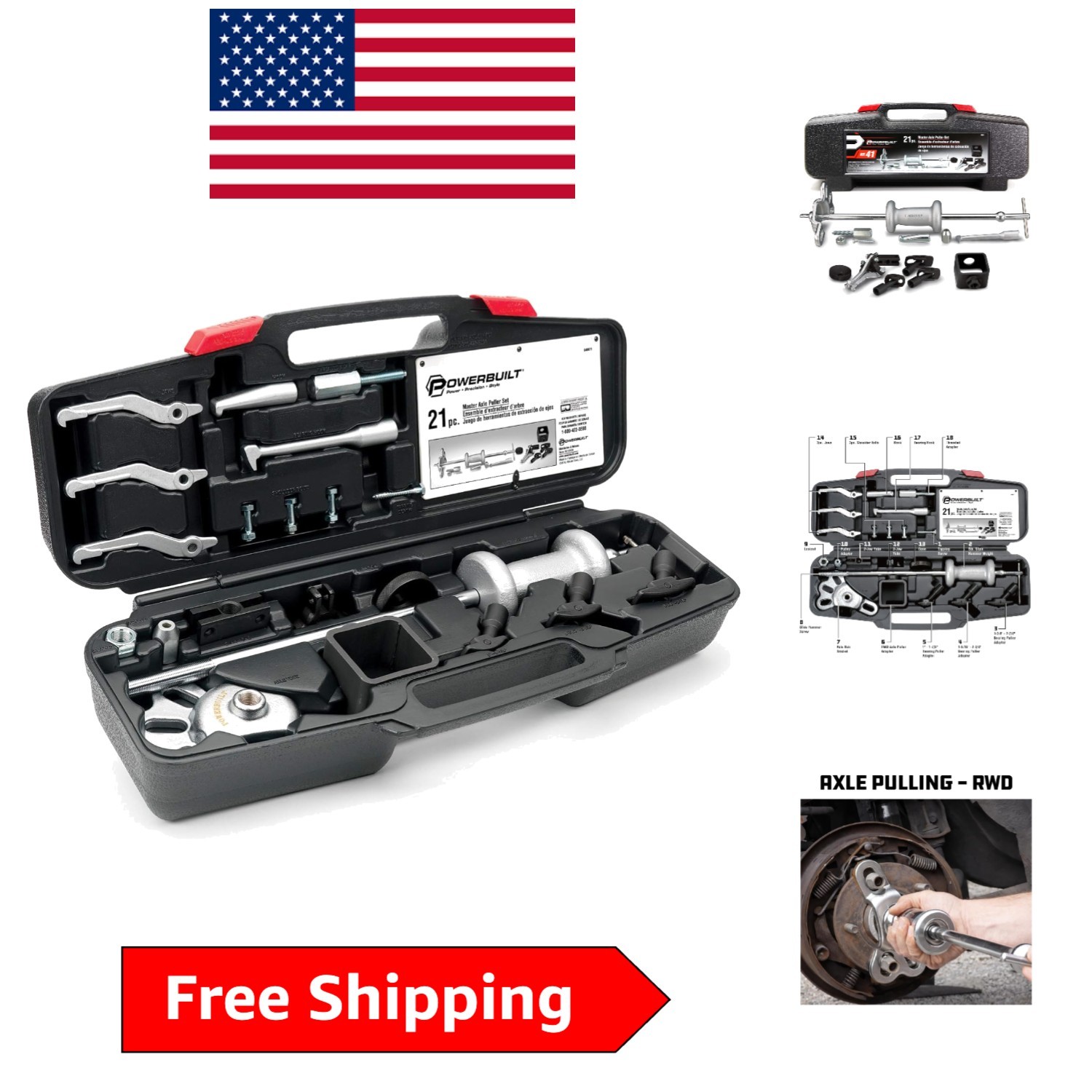 Versatile Axle Puller & Slide Hammer Set – Perfect for Mechanics & Enthusiasts