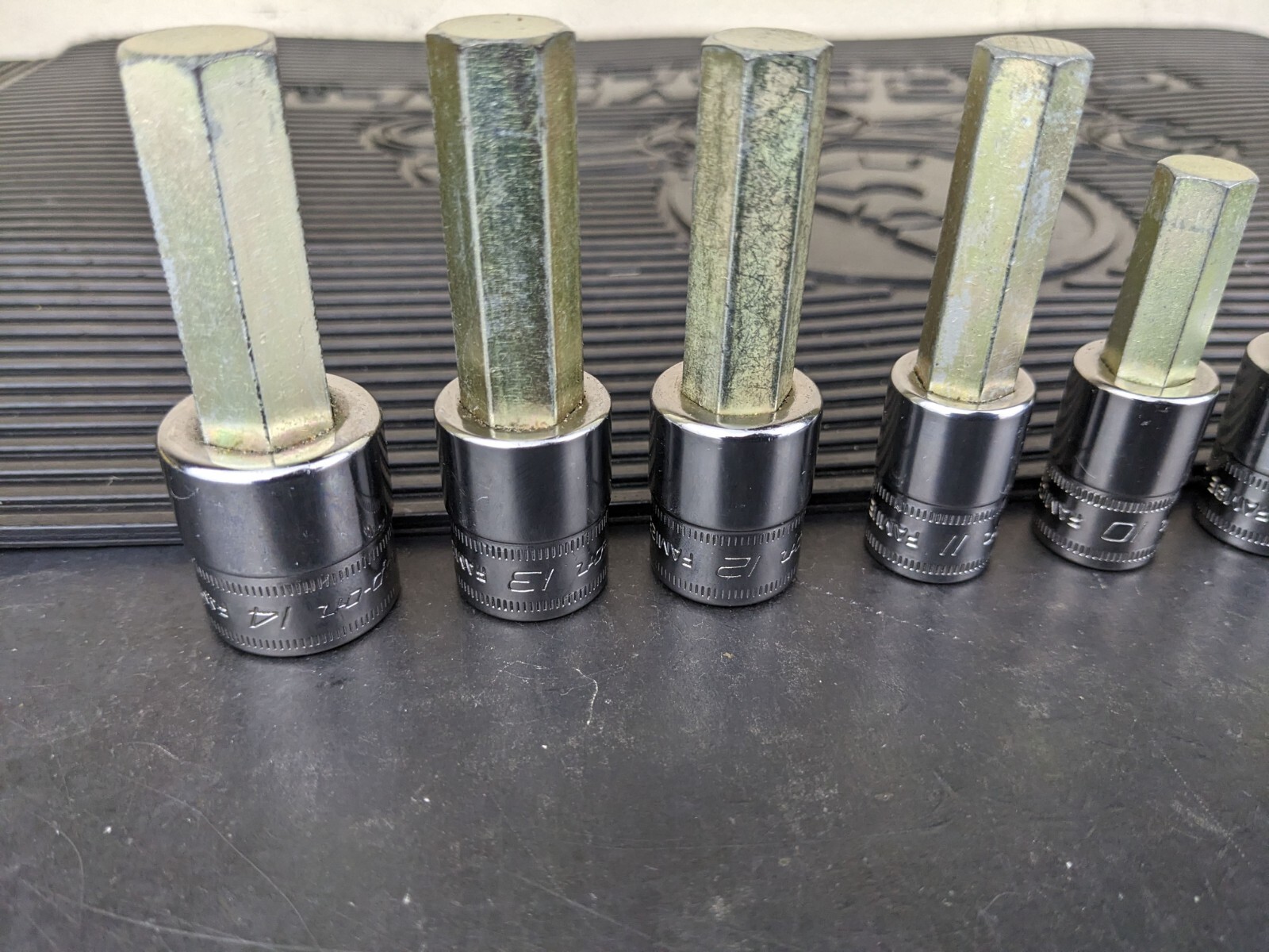 #be219 Snap-On 11pc Metric Hex Allen Socket Set 3/8″ Drive 4mm to 14mm 211EFAMY