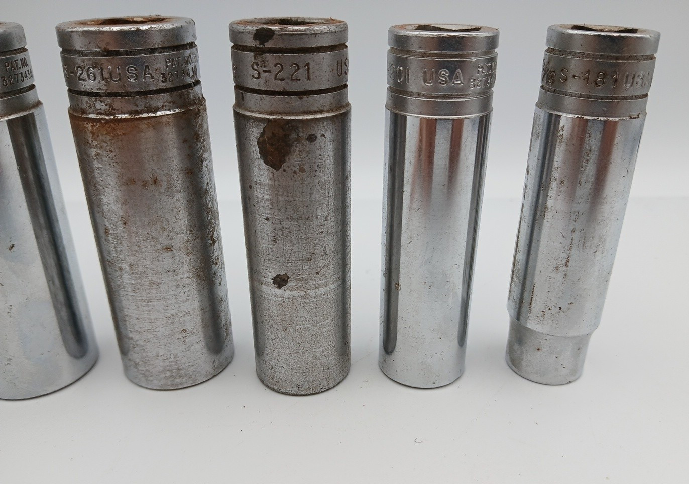 Lot of 6 Snap on Tools Deep Sockets SAE Various Sizes Underline 12 Point USA