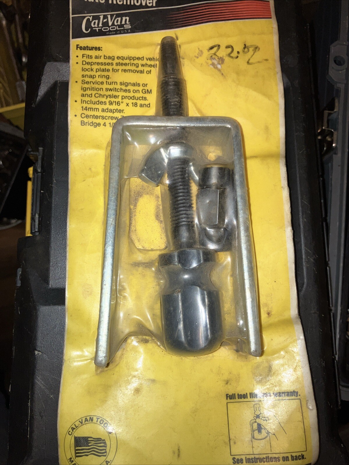 Vintage Cal-Van Steering Wheel Lock Plate Remover Made In USA