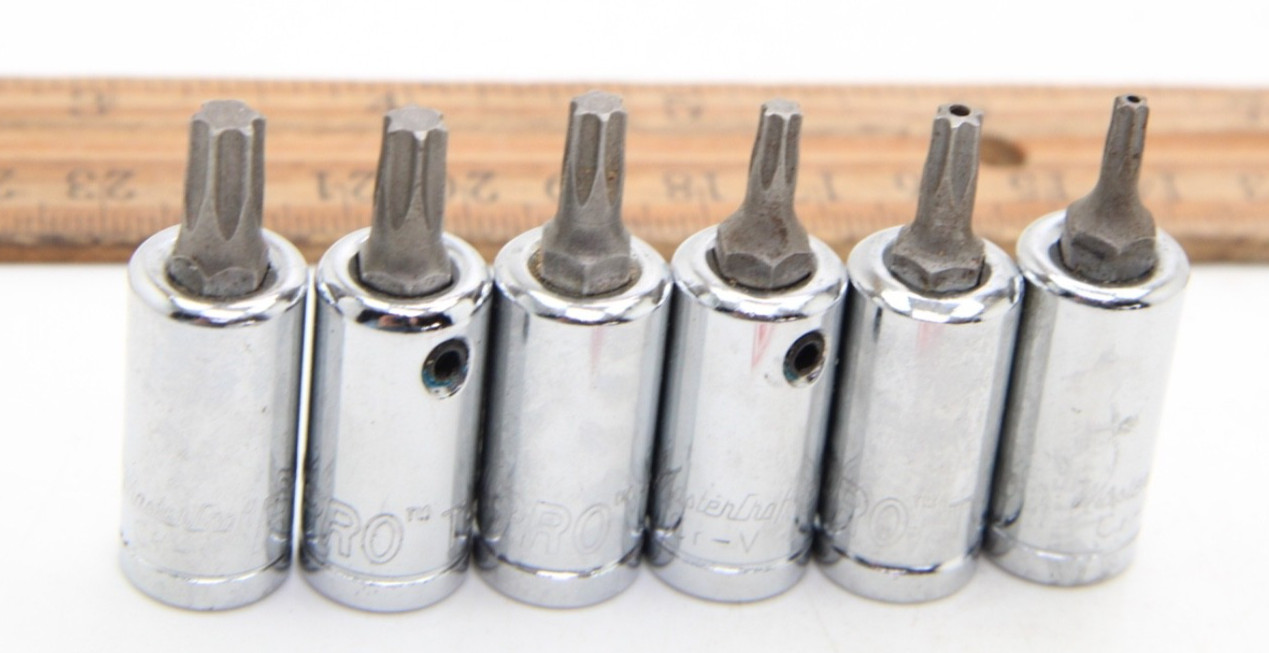 MasterCraft Pro 6 Piece 1/4″ Drive Torx Sockets USA