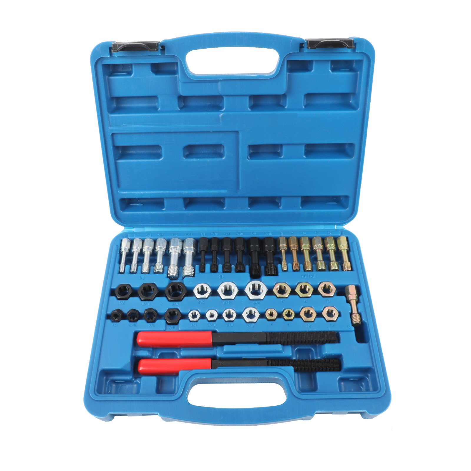 42 Pieces Thread Repair Chaser Tool Kit UNC UNF Metric Rethread Restore Set