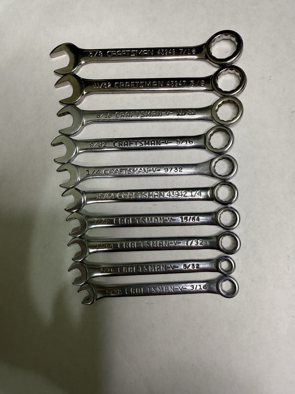 Sears Craftsman SAE Ignition Wrenches # 9-43441