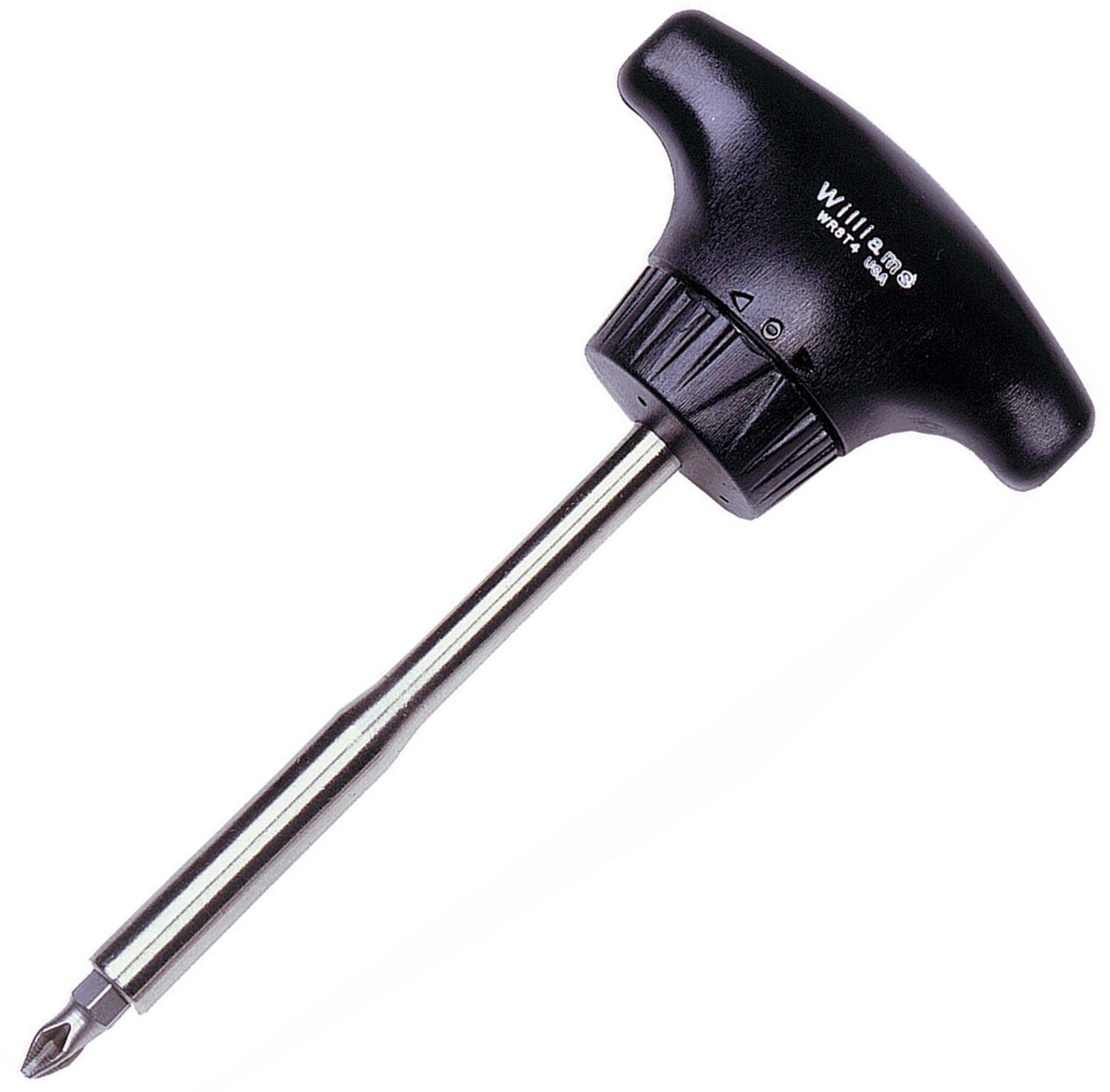 T-Handle Ratcheting ScrewDriver 3-7/8″Blade Length Philips Williams USA WRST4