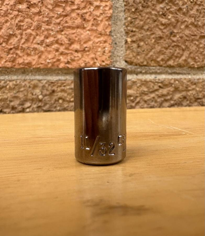 LN – USA CRAFTSMAN 11/32″ 6 Point Socket 1/4″ Drive 43496 11/32 1/4 inch in in.