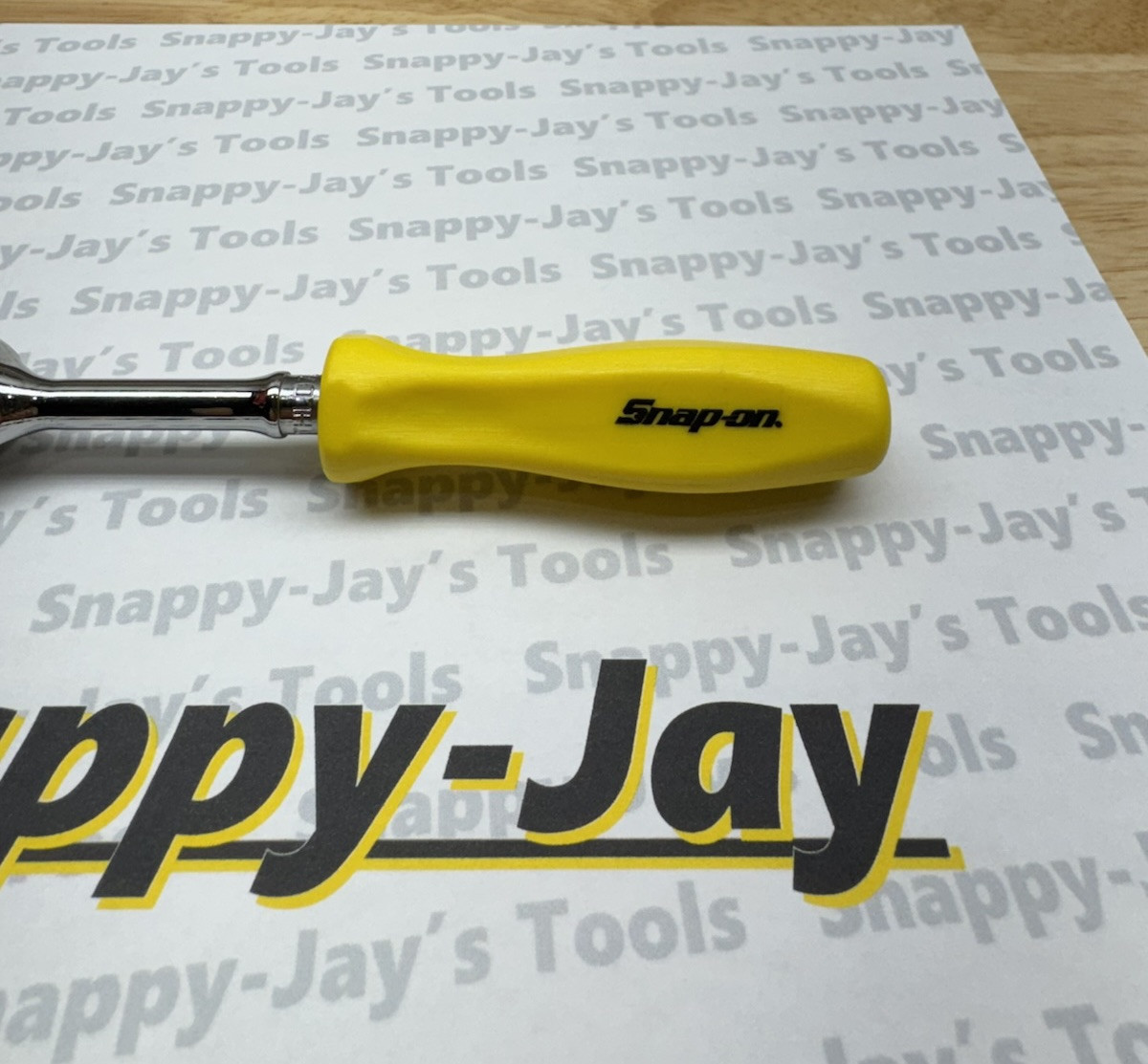 Snap-on Tools NEW CLASSIC YELLOW 1/4″ Drive Hard Grip Long Fixed Ratchet THLD72Y