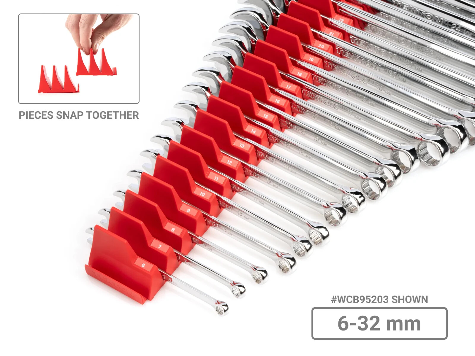 TEKTON Combination Wrench Set with Modular Organizers, 46-Piece (1/4-1-1/4 in.,