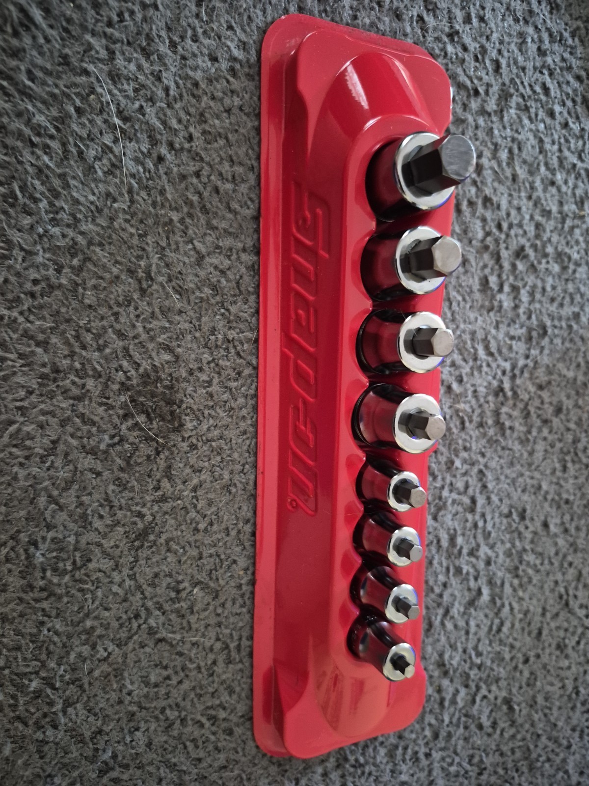 Snap On 8pc Stubby Hex Allen SAE Socket Driver Set