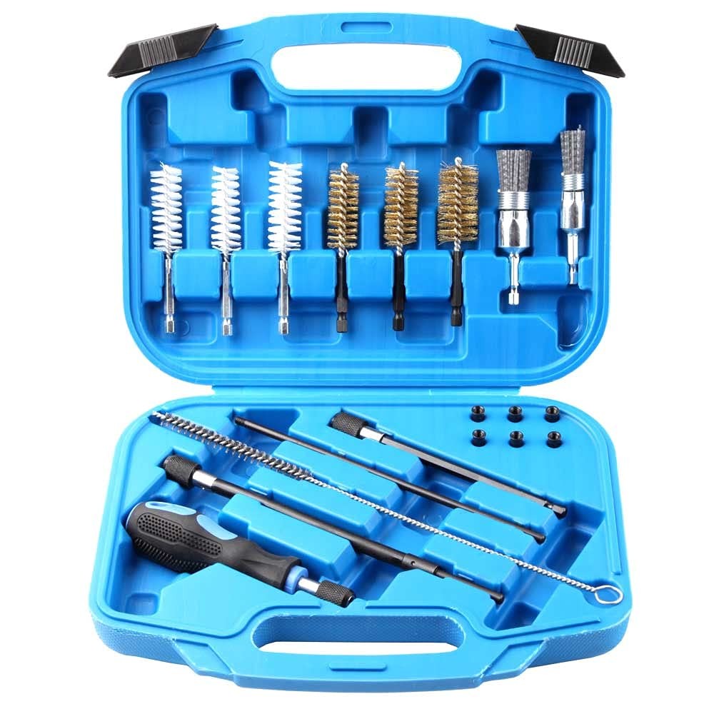 19pc INJECTOR SEAL SEAT Tool INJECTOR SHAFT CLEANING Set