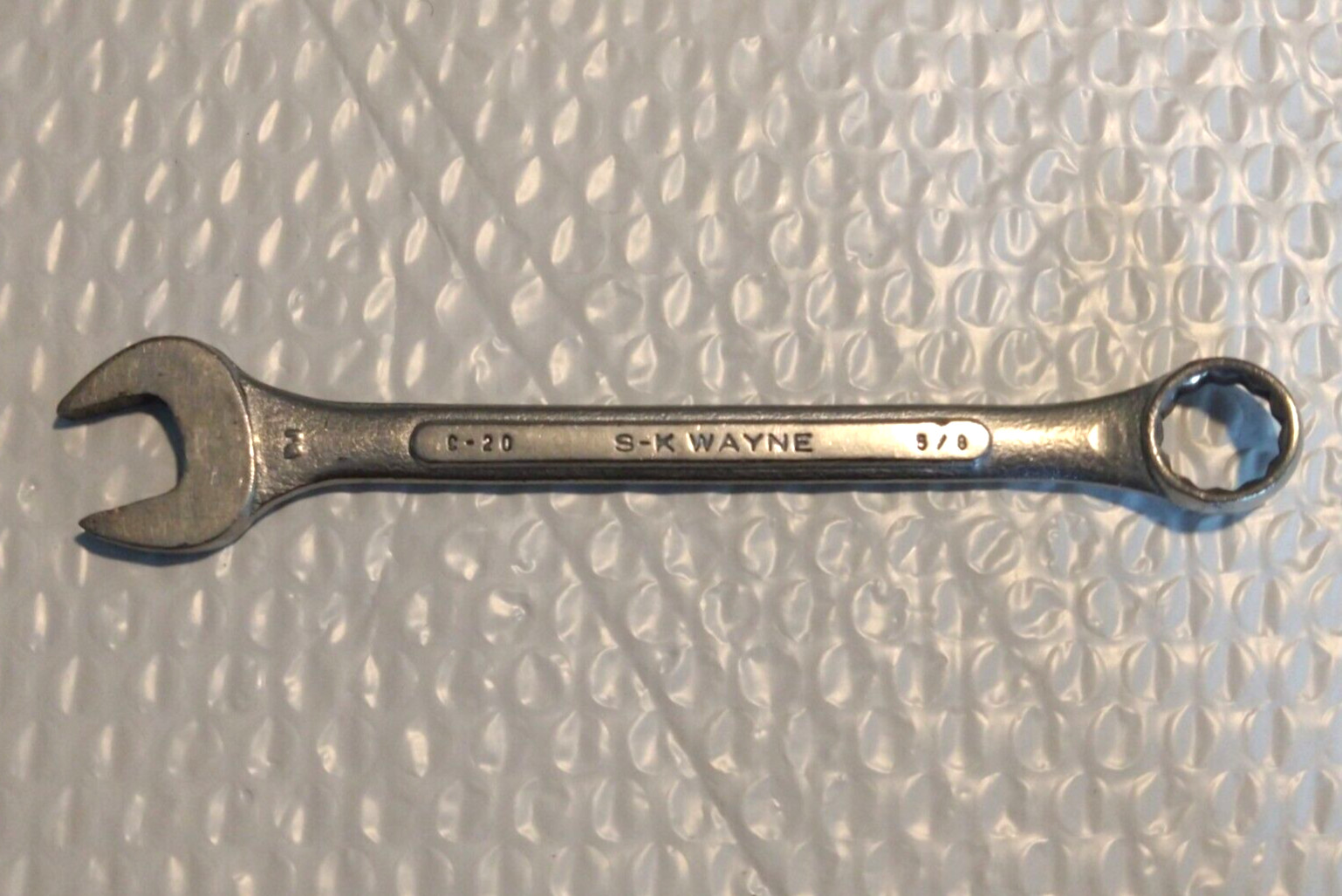 SK WAYNE TOOLS C20, 5/8″ COMBINATION WRENCH, 12 POINT, 7.25″ LONG.