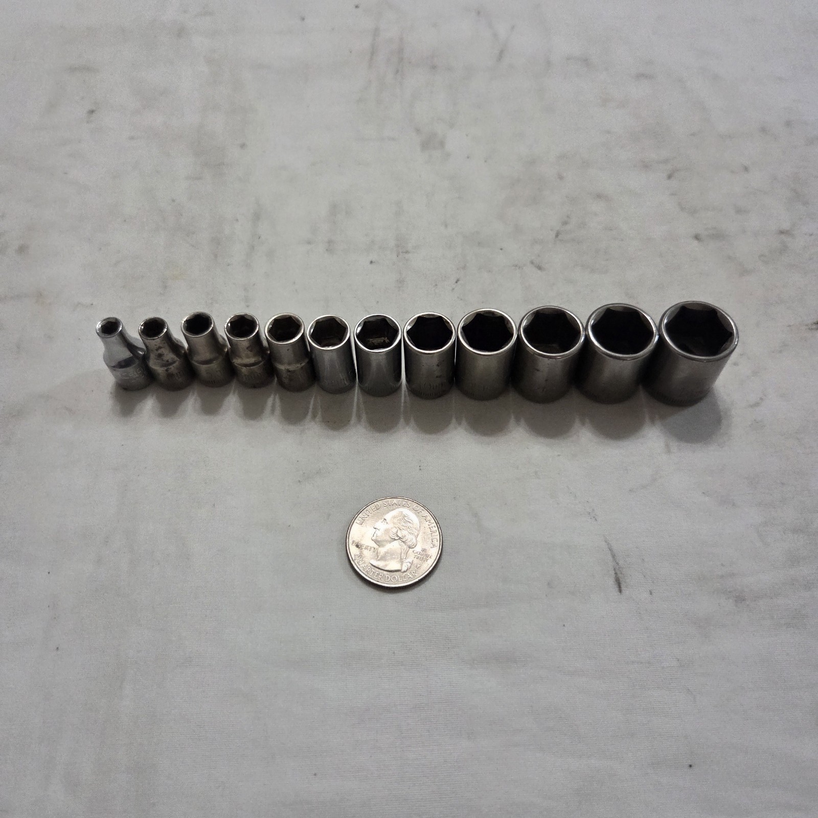 Craftsman 11pc Metric 4mm-14mm 6Pt Shallow Socket Set 1/4″ Dr G,G1,G2 Series USA