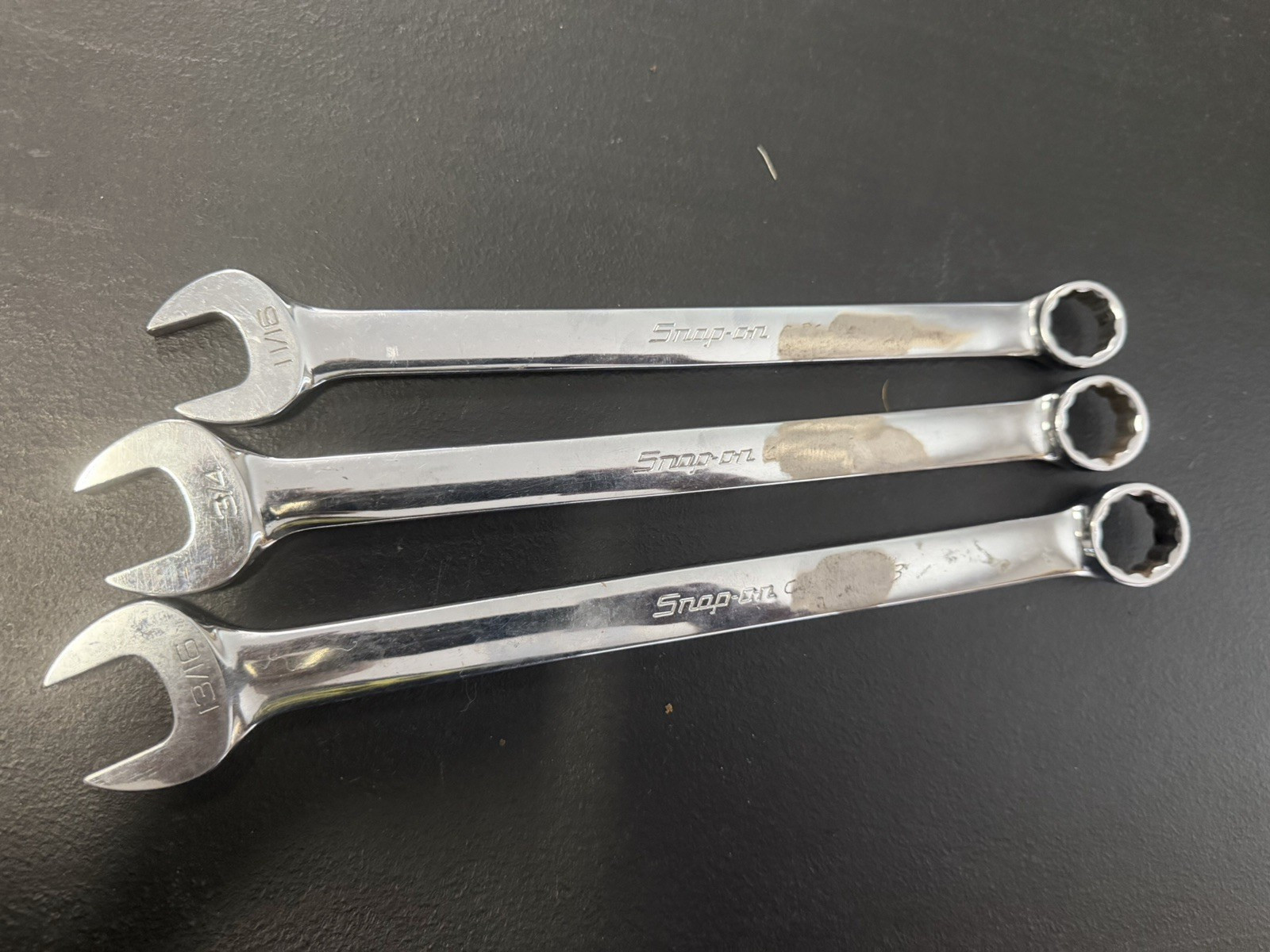 3 Snap On Wrenches OEX26 13/16” & OEX24A 3/4″ & OEX22A 11/16″ SAE