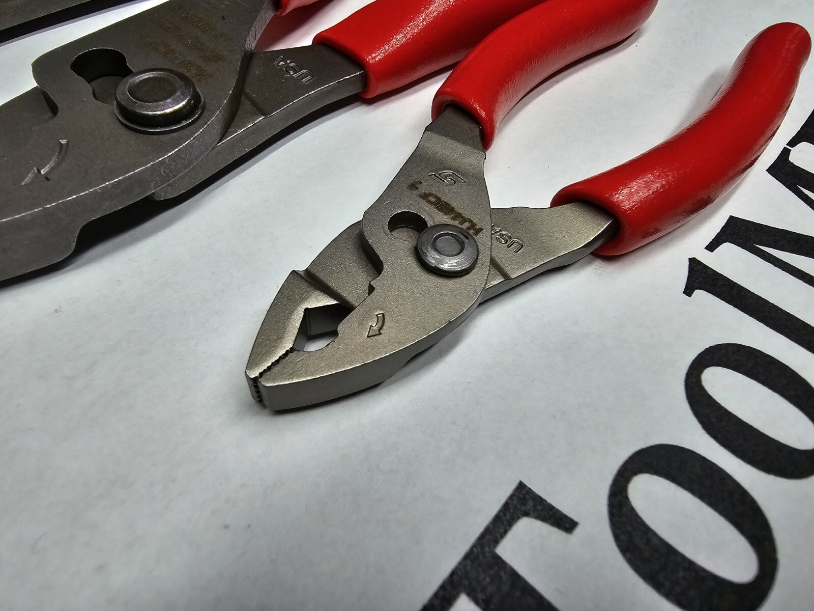 Snap-on Tools USA RED 3pc Talon Soft Grip FlankJaw Slip-Joint Plier Set HJ44BCF