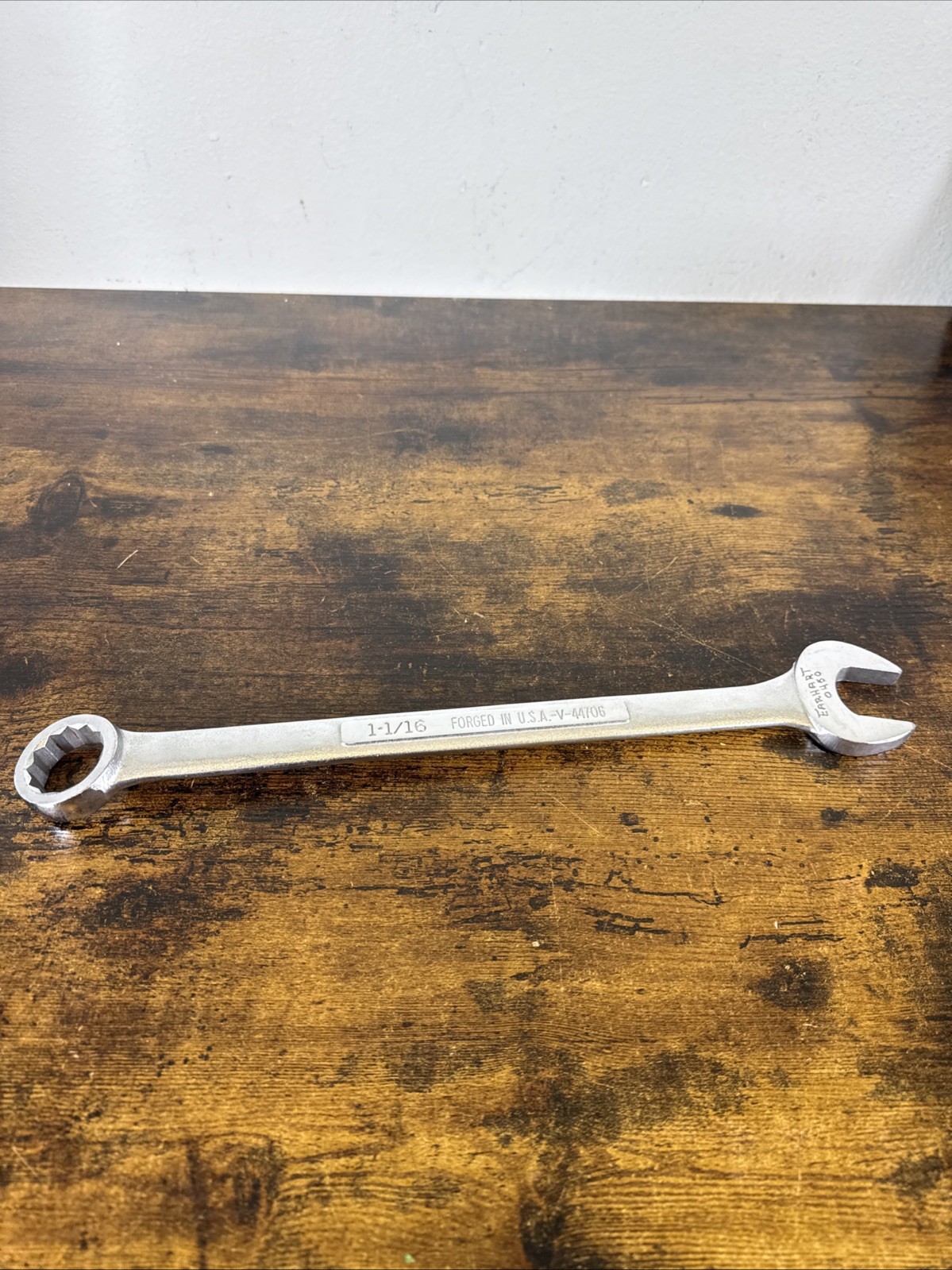 Craftsman V‑44706 1‑1/16″ SAE Combination Wrench 12‑Point USA Vintage Engraved