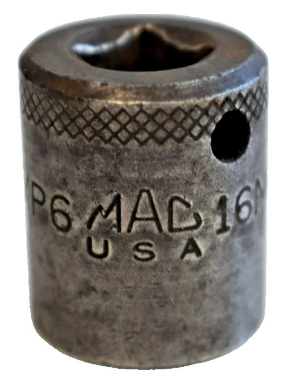 Mac Tools XP6 16mm Metric Shallow Impact Socket 3/8″ Drive 6 Point USA