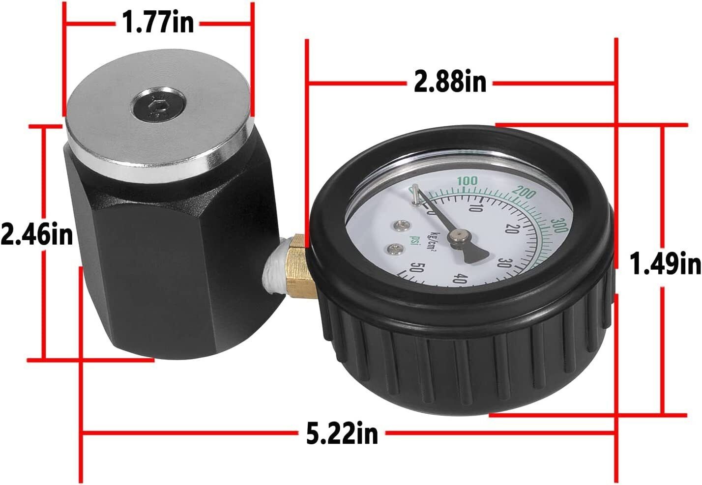 Universal Mini Valve Spring Pressure Tester Gauge #66834,0-700 PSI – 0-50 KG/CM2