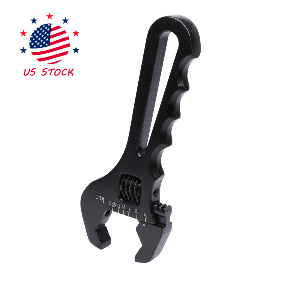 Adjustable Wrench Aluminum Tool Spanner Black 3AN-16AN New For Hose End Fitting