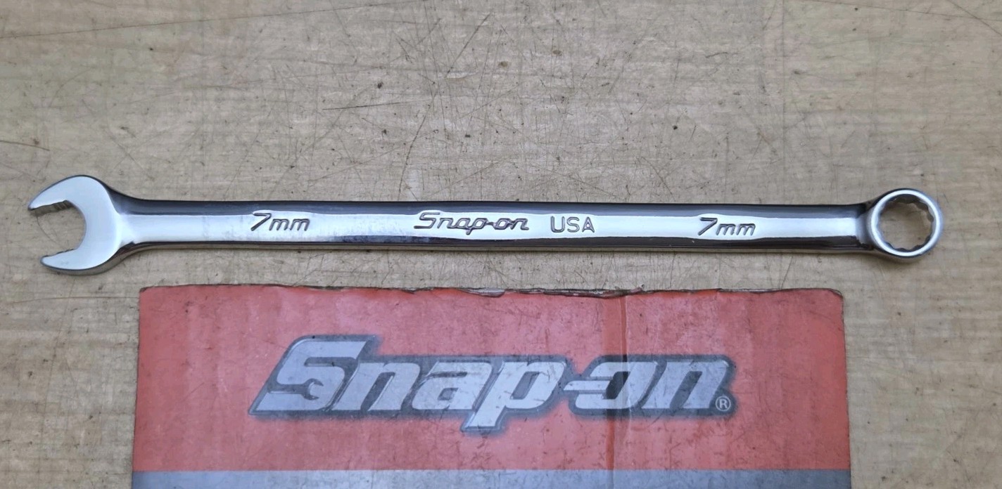 New Snap On SOEXM7 – 7mm Flank Drive Plus 12Pt Chrome Combination Wrench