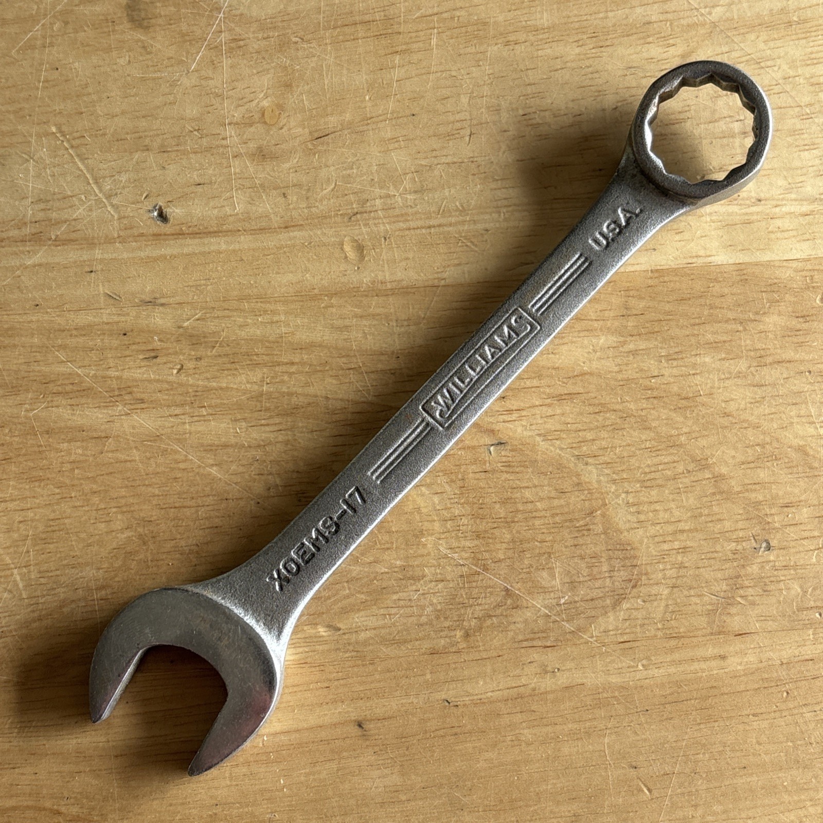 Williams Vulcan 17mm Combination Wrench 12 Point Satin Finish XOEMS-17 USA