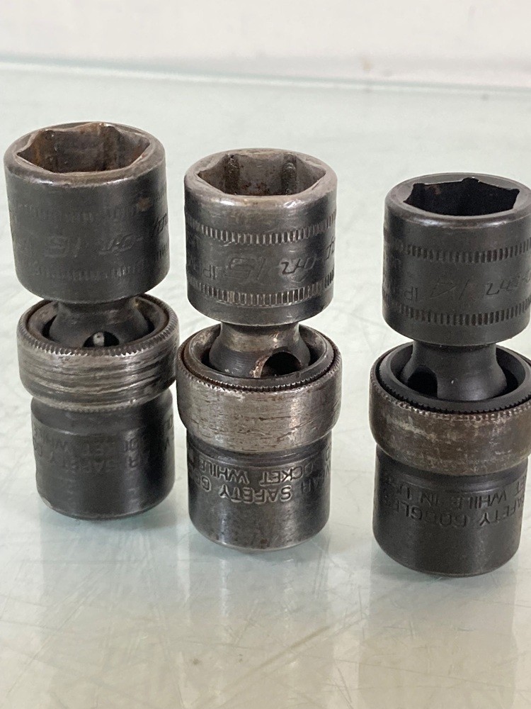 Snap-on 3/8″ 212IPFM Drive 6 Point Metric Swivel Impact Socket Set 11PC 9mm-19mm