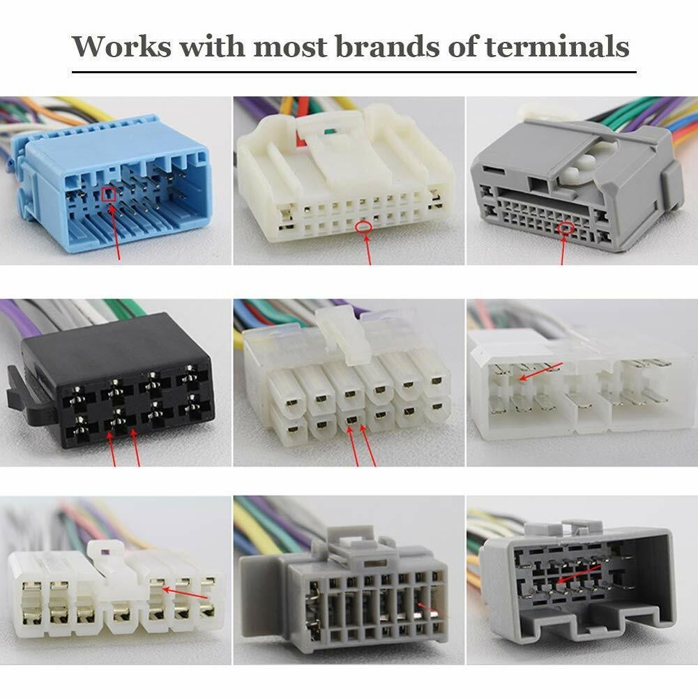 26Pcs Pin Ejector Wire Kit Extractor Auto Terminal Removal Connector Puller Tool