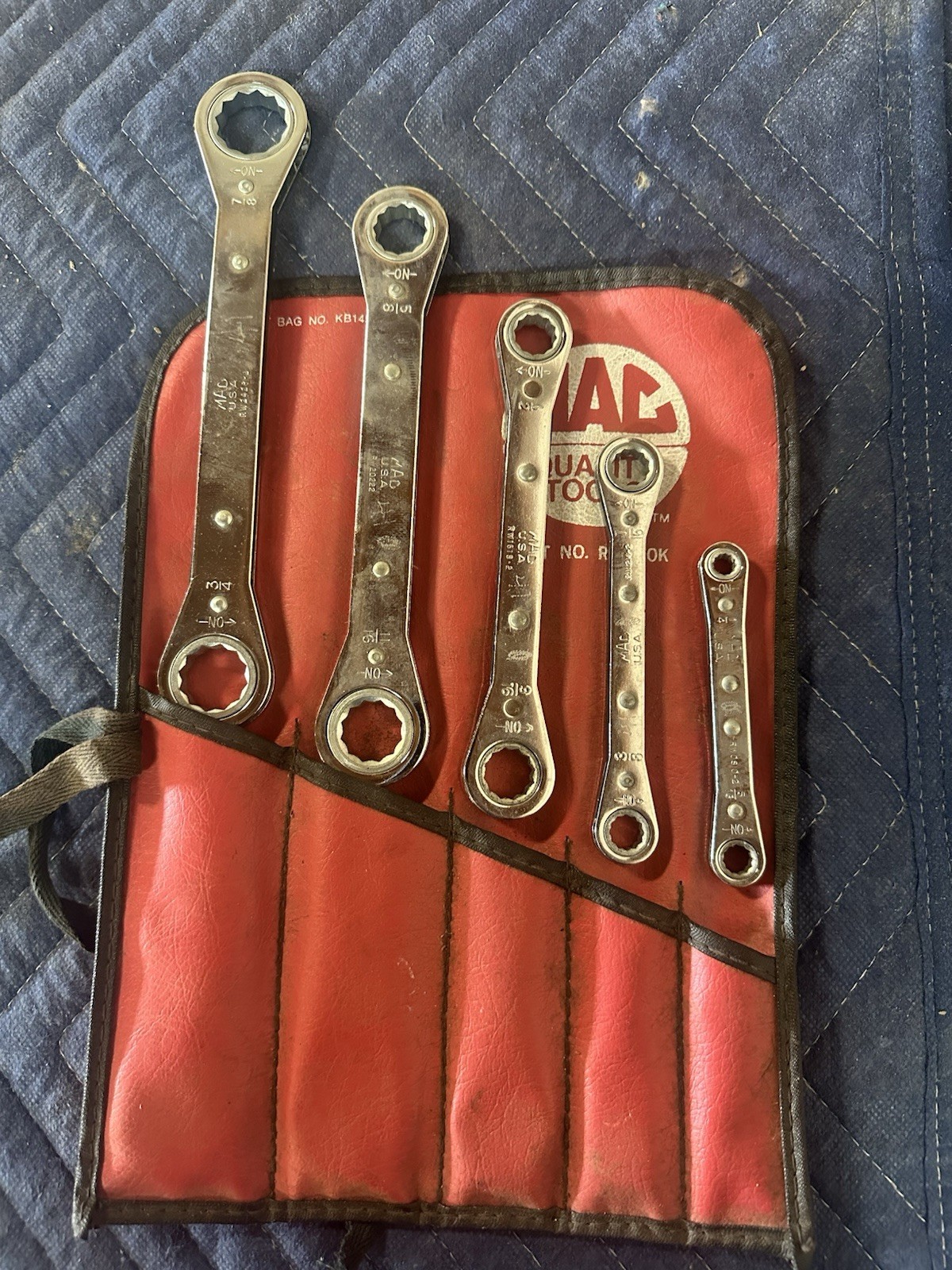 Mac Tools Wratcheting Wrenches 7/8”-1/4” Set No. RBW50k Plus Extras