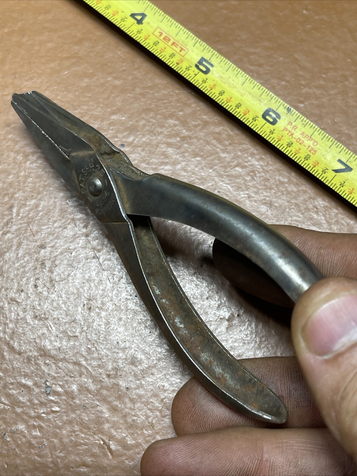 Vintage Lodi USA 4 1/2 In Inch Long Duck Bill Pliers Working Pat 1894 & 1900