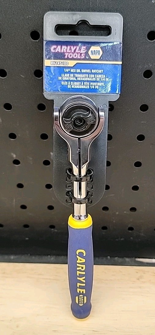 Carlyle Napa Tools RH14S100 1/4 Hex Swivel Head Ratchet Wrench Brand New!
