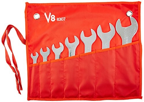V8 Tools 8307 Super Thin Wrench Set, SAE 14 Sizes, 7 Pieces