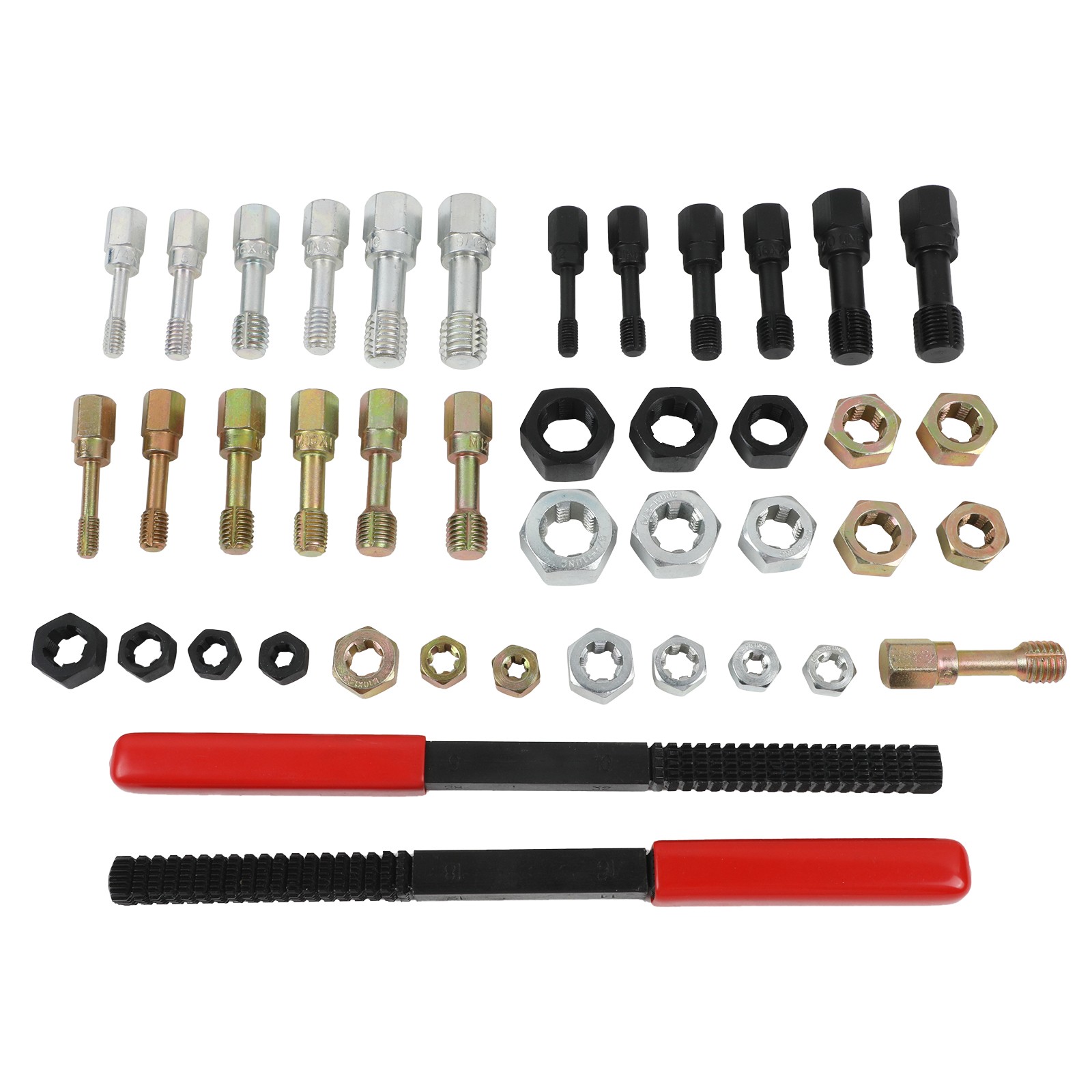 42 Pieces Thread Repair Chaser Tool Kit UNC UNF Metric Rethread Restore Set