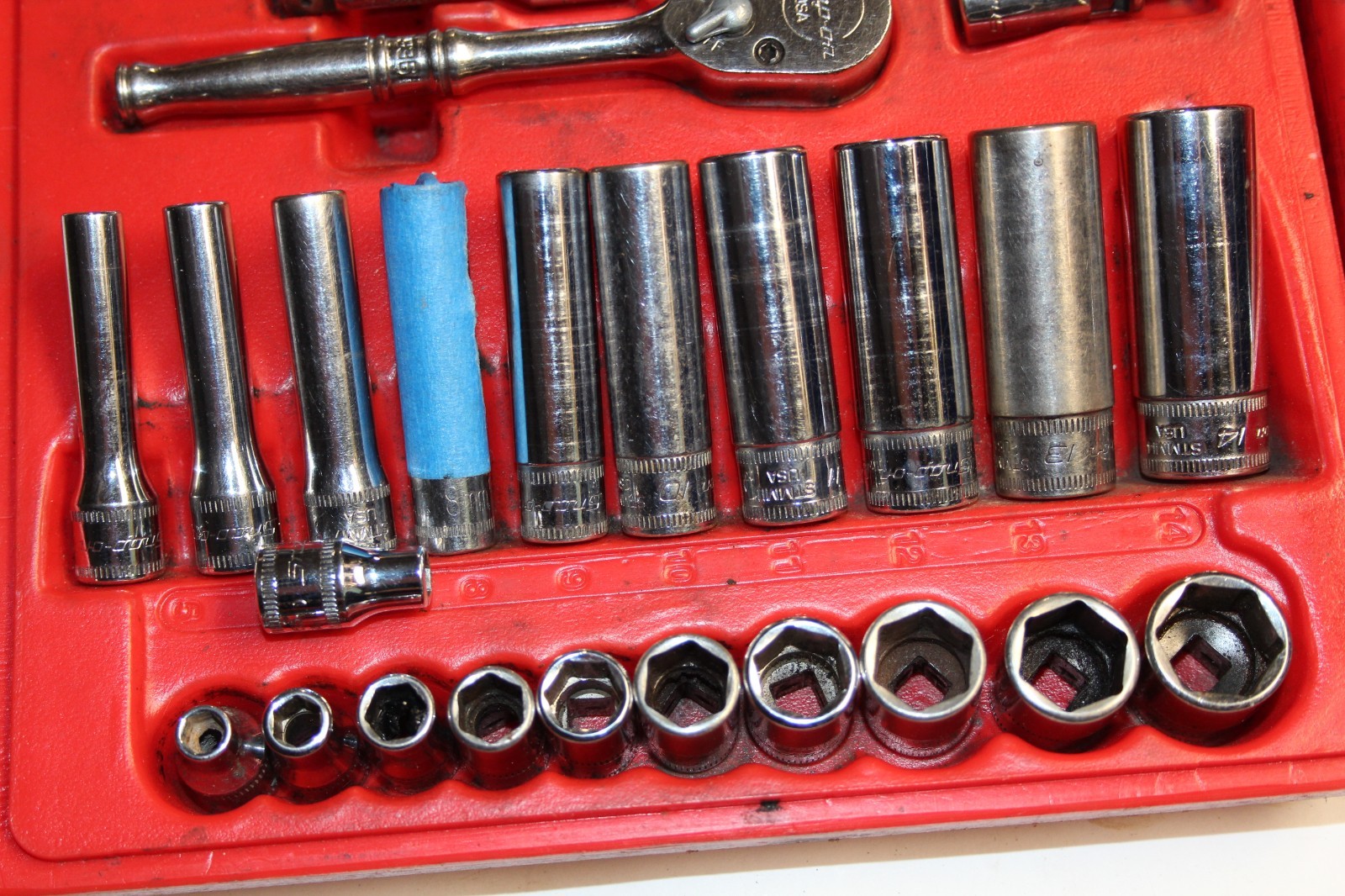 Snap-On Tools 1/4″ Drive 6-Pt General Service Set USA + SOME MISSING + EXTRAS