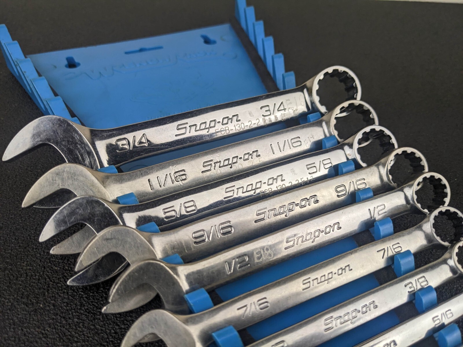 #bk471 Snap On Tools OES Master SAE Spline Short Wrench Set 3/8” – 3/4″ Aviation