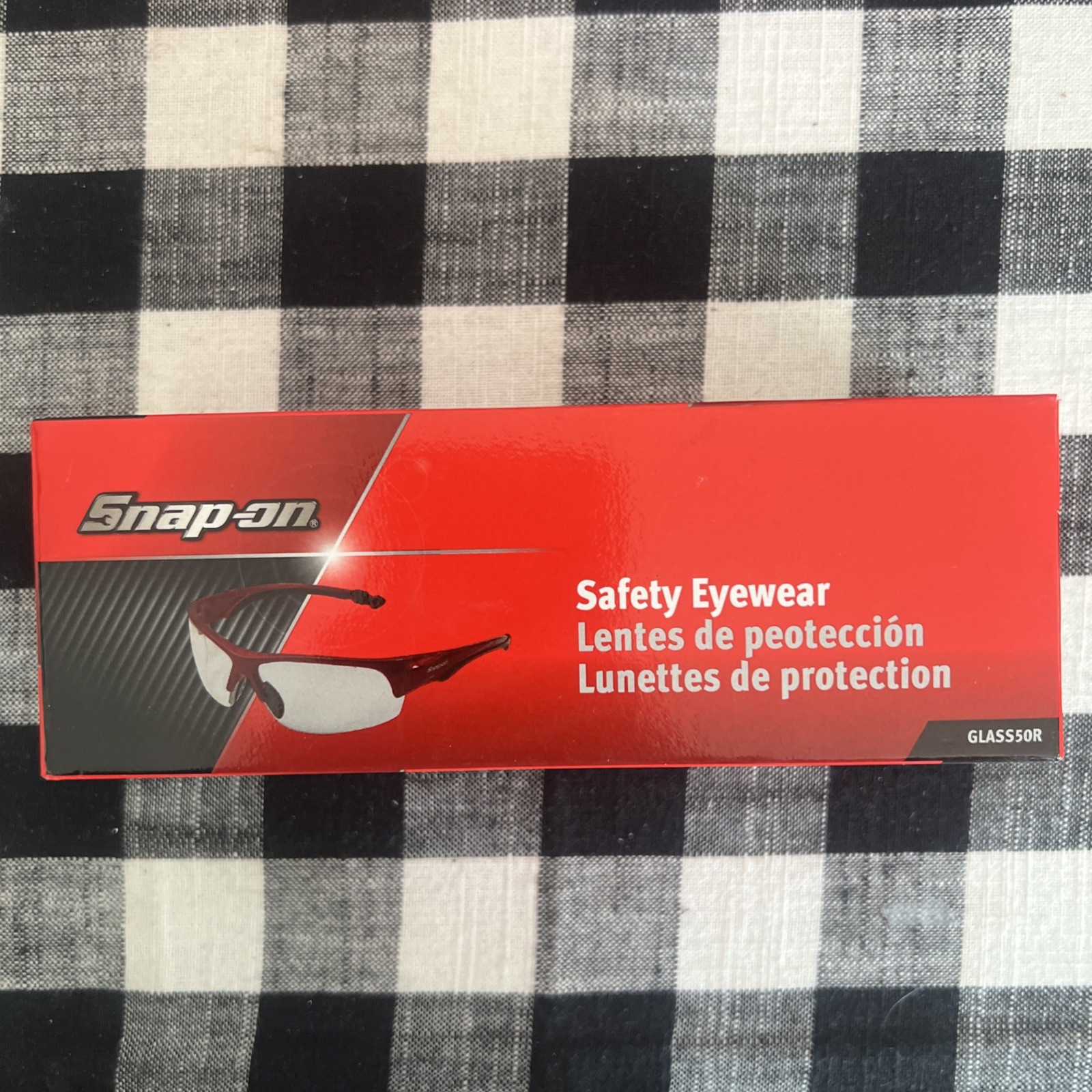 *New *Snap-On Tools *Safety Eyewear *Safety Glasses *Red *Model #GLASS50R